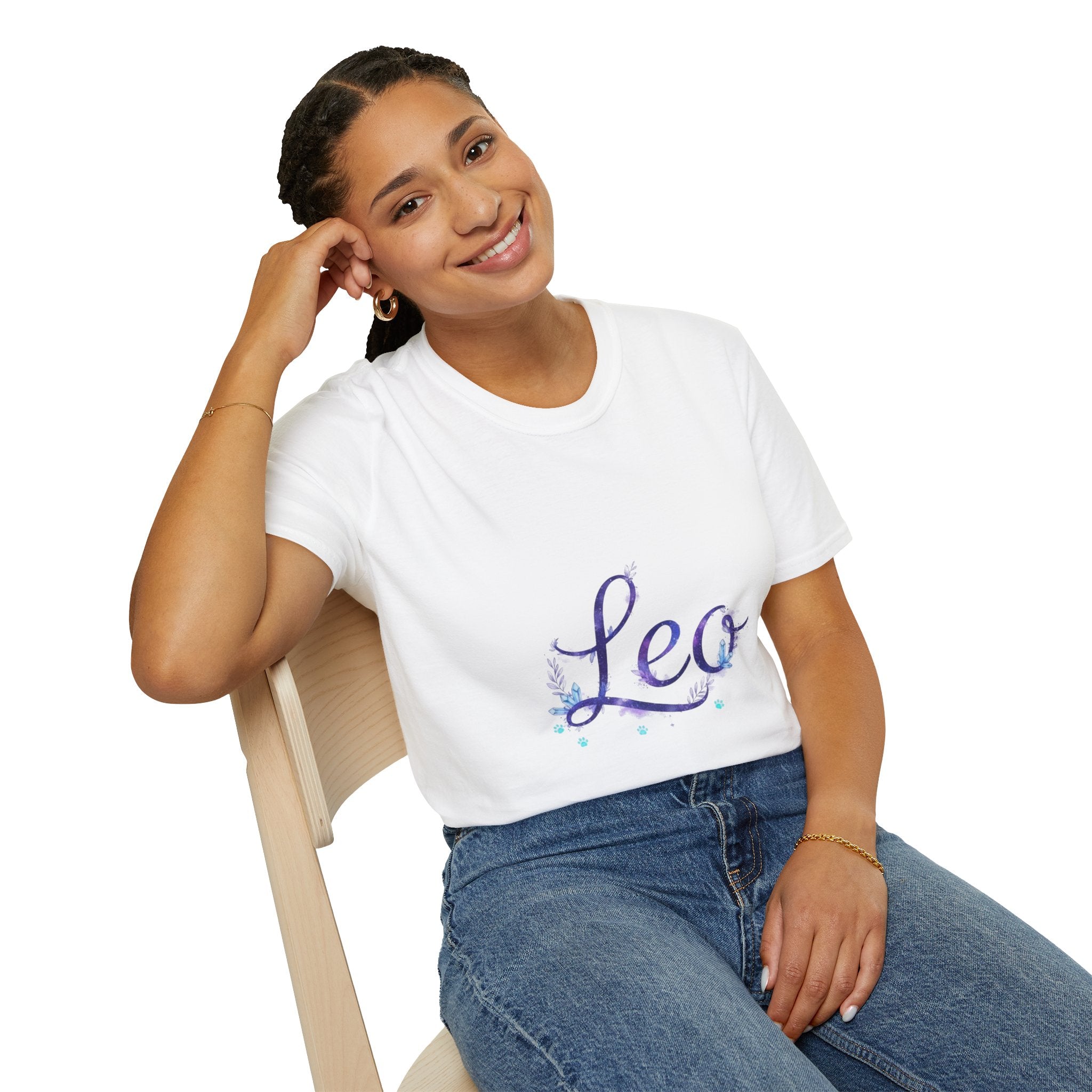 Leo Zodiac T-Shirt — Purple Constellation Astrology Tee