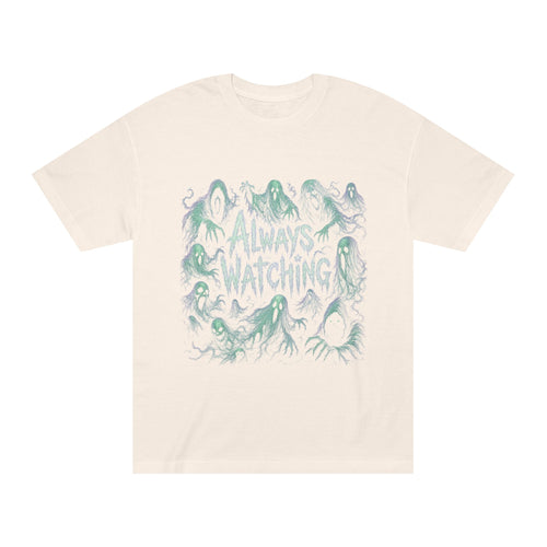 "Always Watching" Ghosts Graphic Tee — Spooky Horror Crewneck