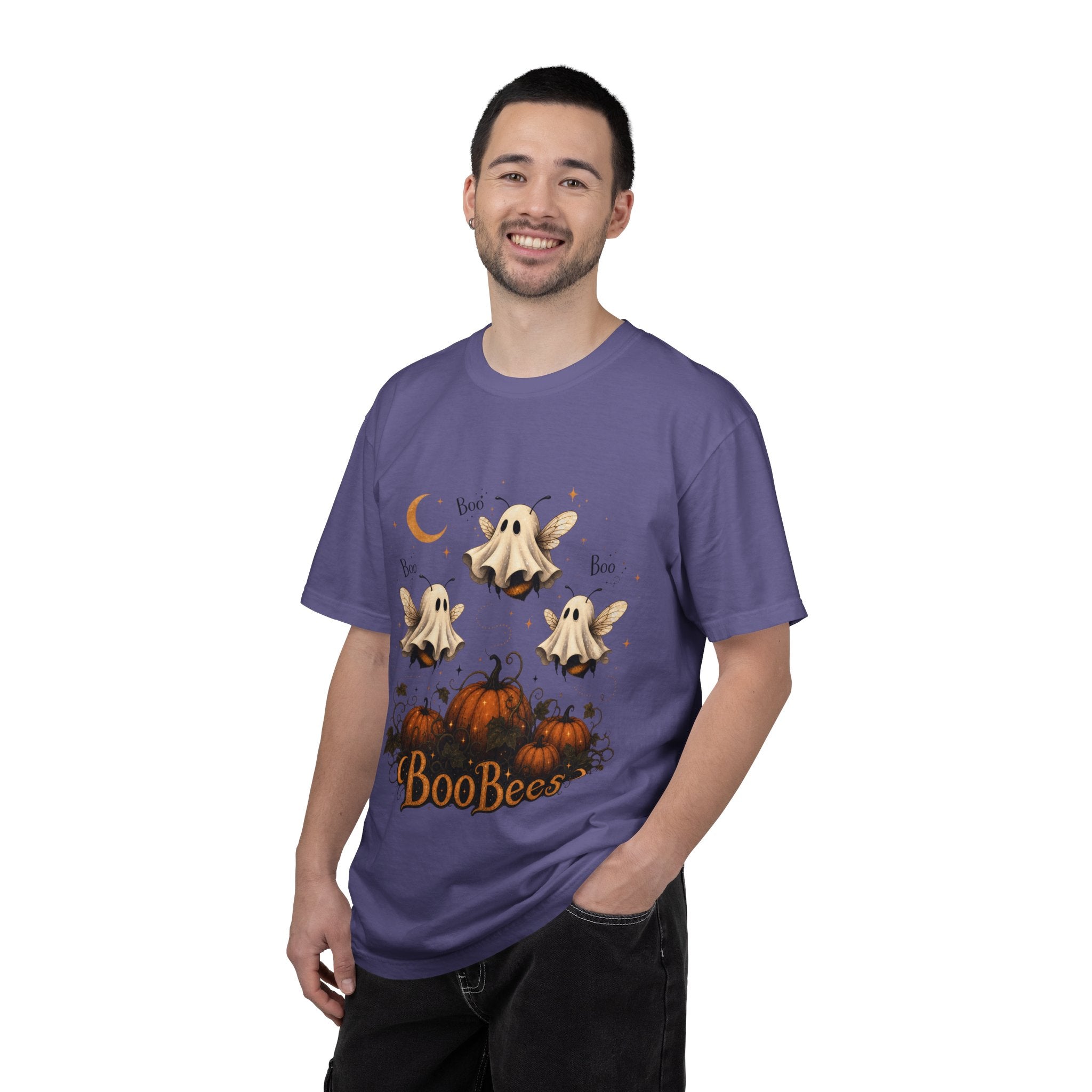 BooBees Halloween T-Shirt — Cute Ghost Bees & Pumpkins Graphic Tee