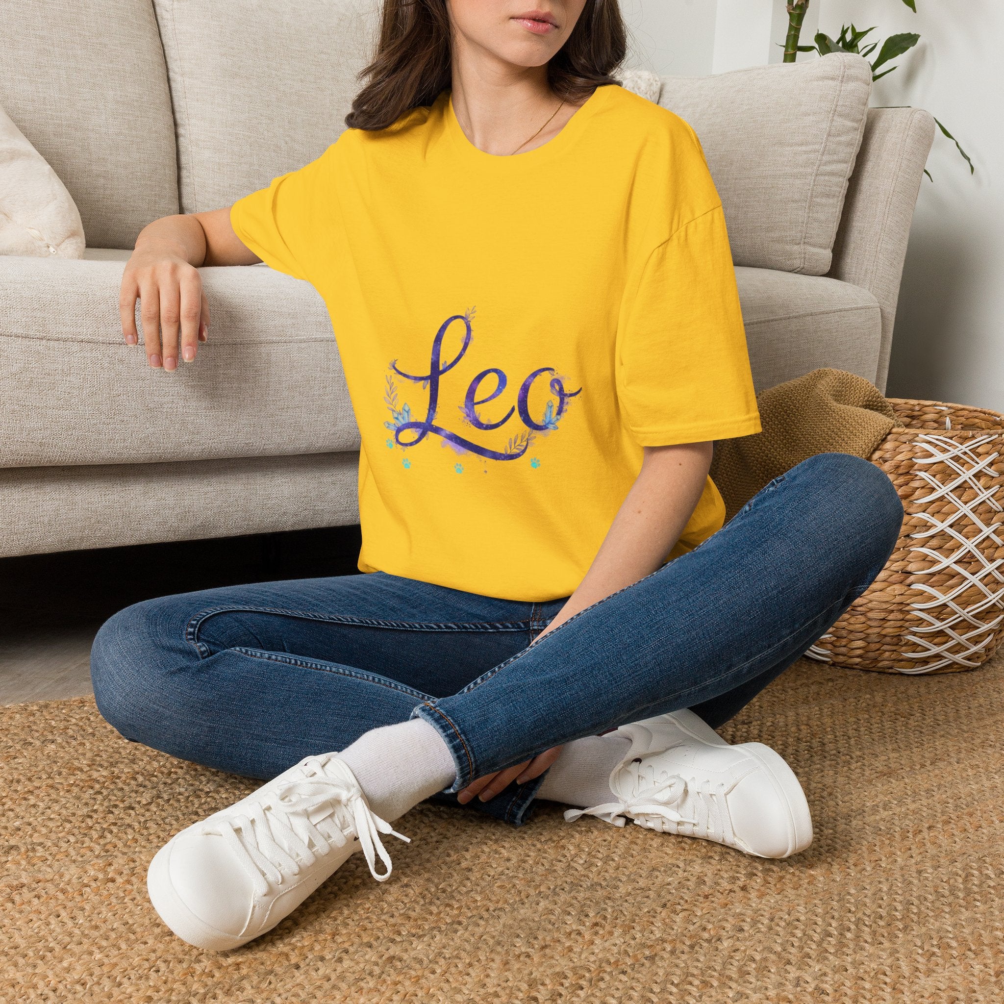 Leo Zodiac T-Shirt — Purple Constellation Astrology Tee