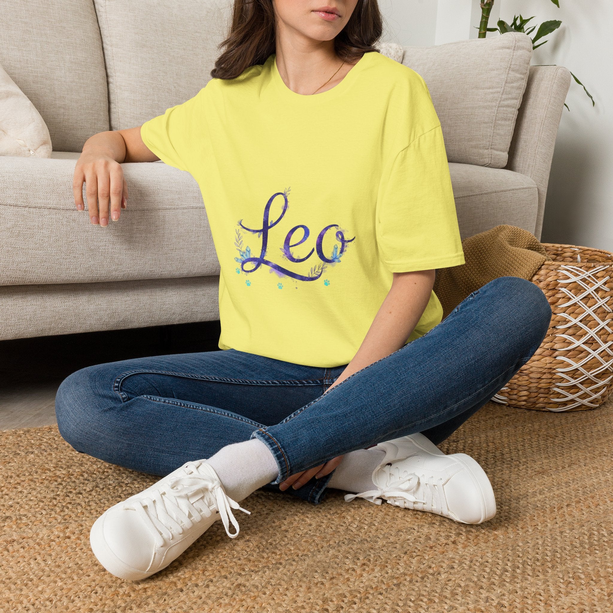 Leo Zodiac T-Shirt — Purple Constellation Astrology Tee