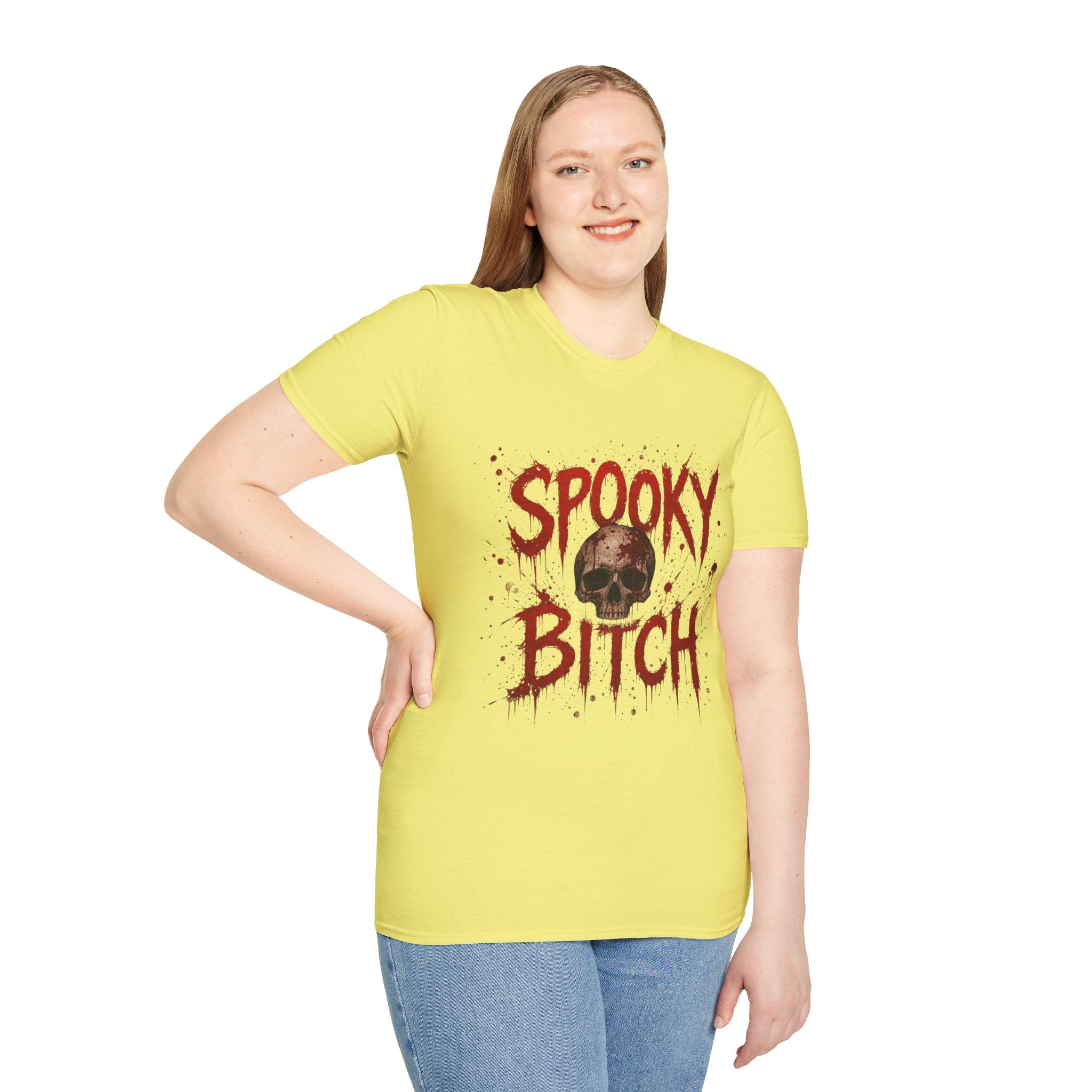 T-Shirt — "Spooky Bitch" Horror Skull Halloween Graphic Tee