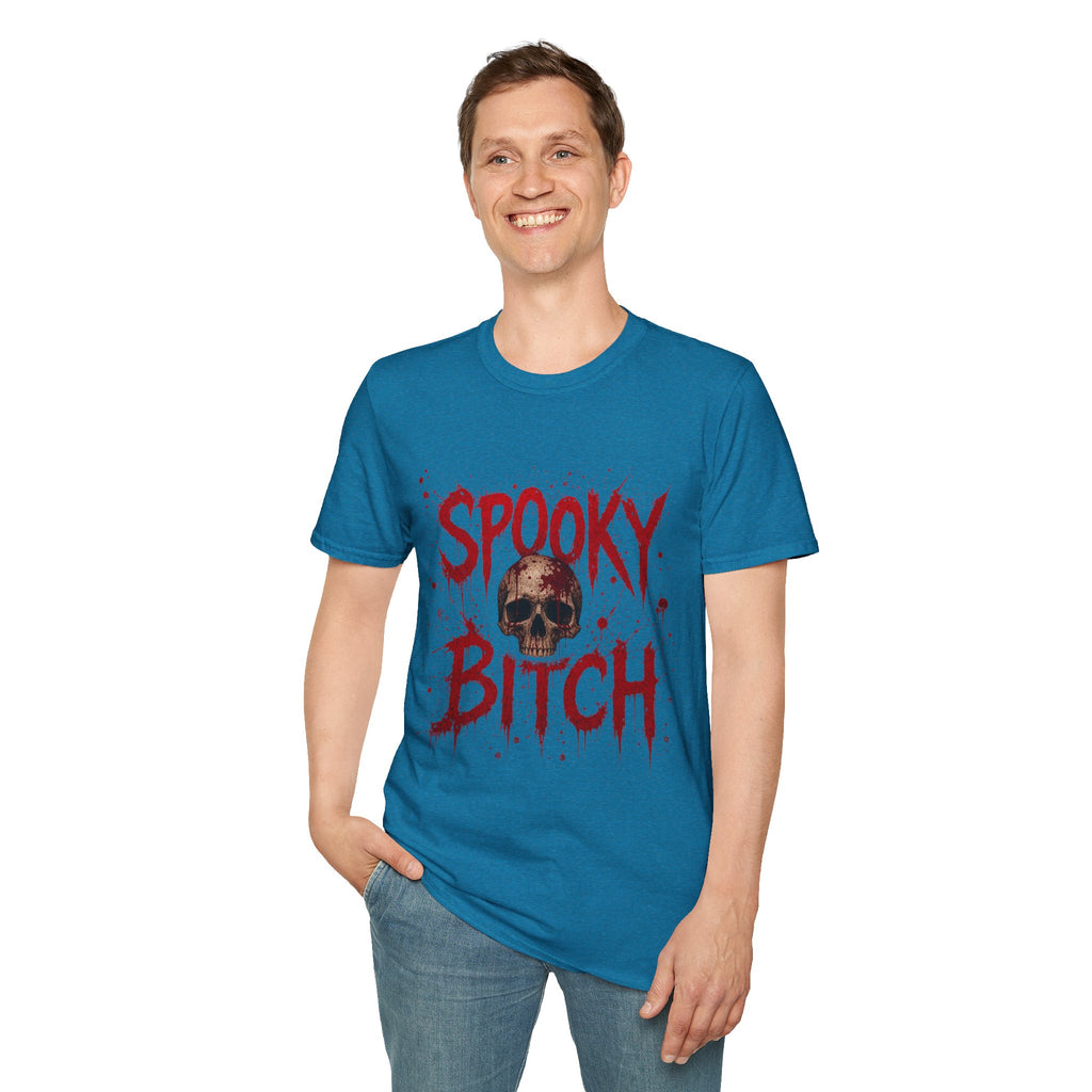 T-Shirt — "Spooky Bitch" Horror Skull Halloween Graphic Tee