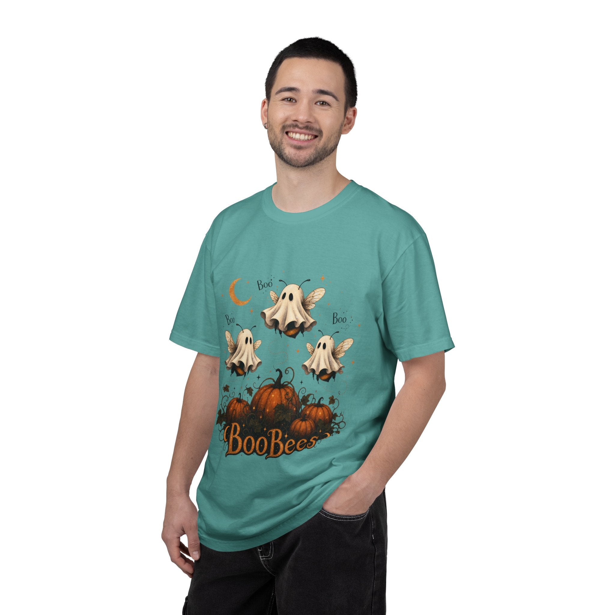 BooBees Halloween T-Shirt — Cute Ghost Bees & Pumpkins Graphic Tee