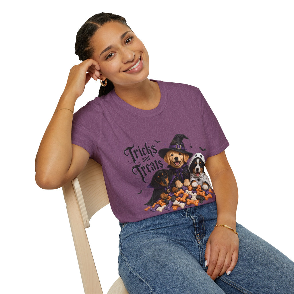 Tricks and Treats Halloween Dog T-Shirt