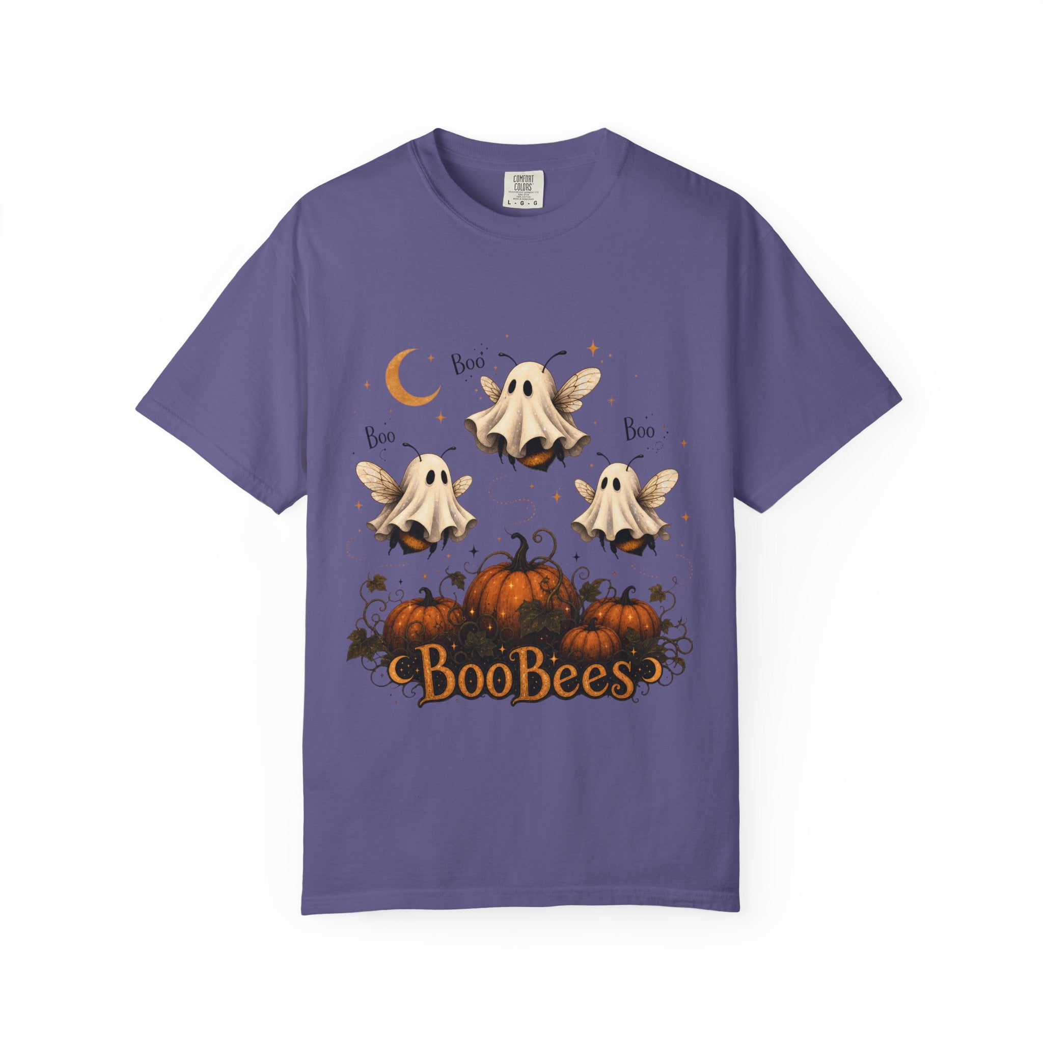BooBees Halloween T-Shirt — Cute Ghost Bees & Pumpkins Graphic Tee