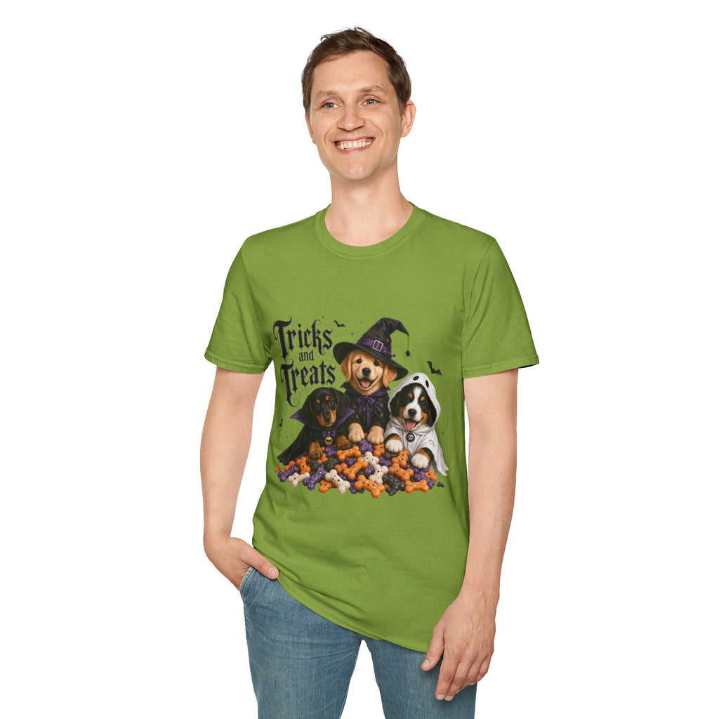 Tricks and Treats Halloween Dog T-Shirt