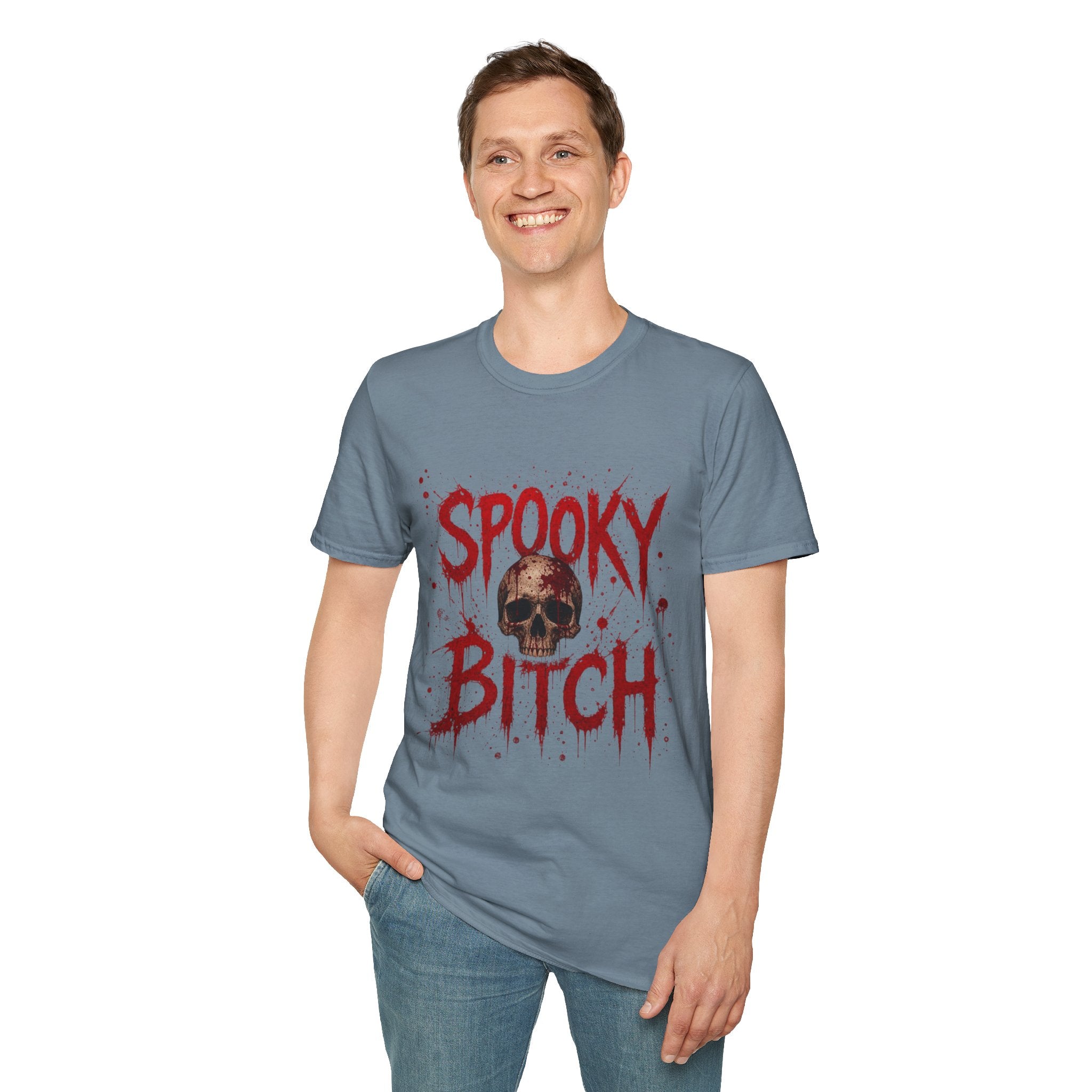 T-Shirt — "Spooky Bitch" Horror Skull Halloween Graphic Tee