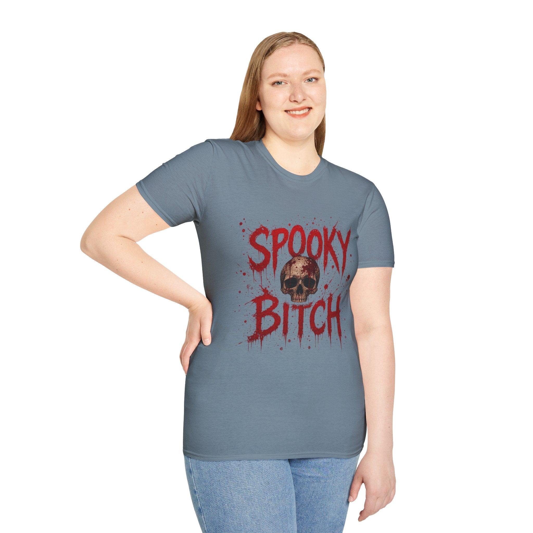 T-Shirt — "Spooky Bitch" Horror Skull Halloween Graphic Tee