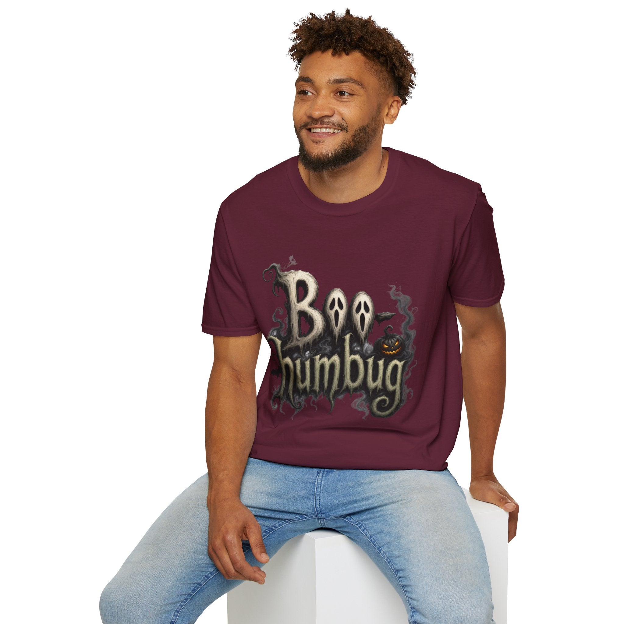 T-Shirt — 'Boo Humbug' Halloween Ghost Graphic Tee