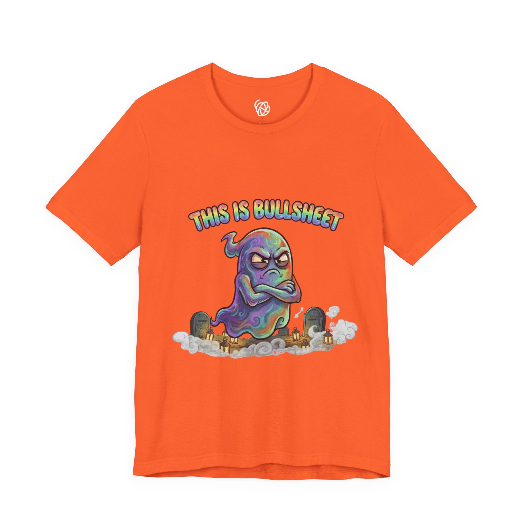 "This Is Bullsheet" Ghost T-Shirt — Funny Halloween Humor Graphic Tee