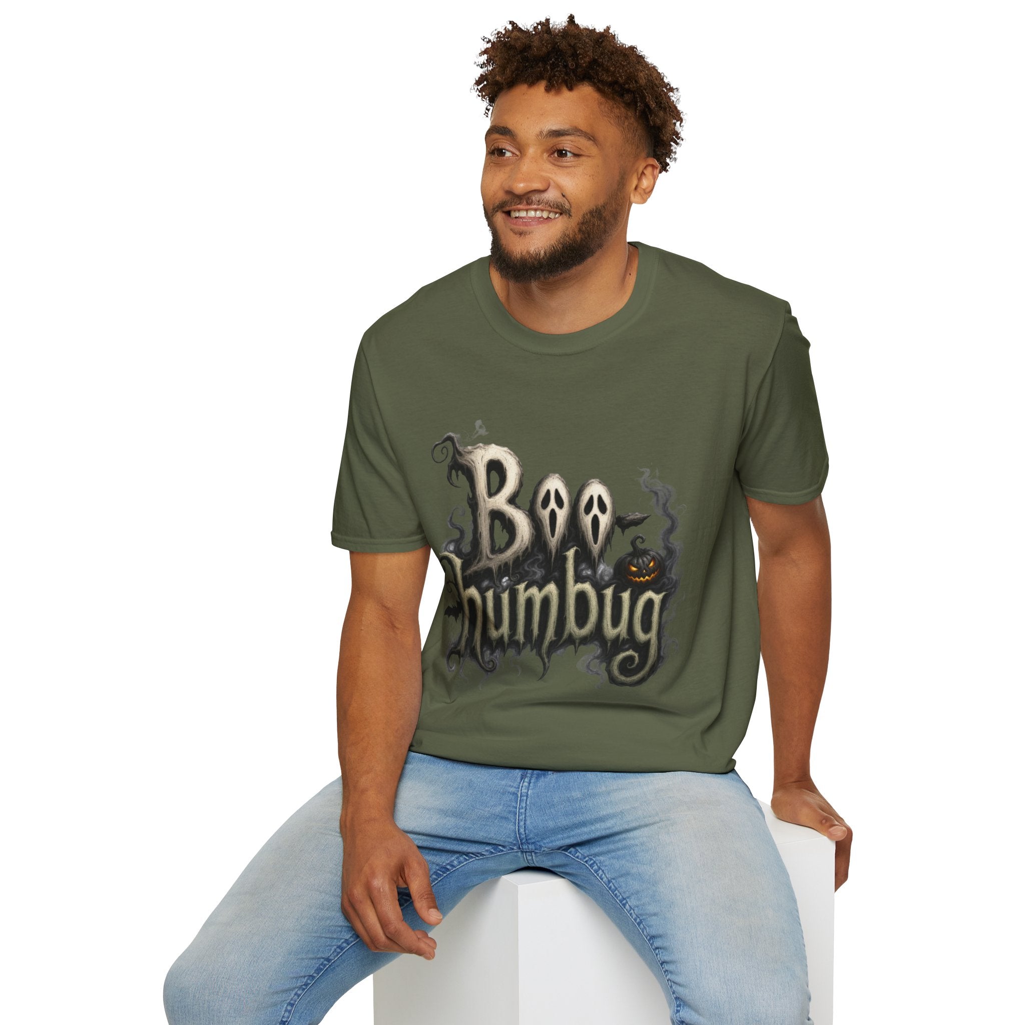 T-Shirt — 'Boo Humbug' Halloween Ghost Graphic Tee