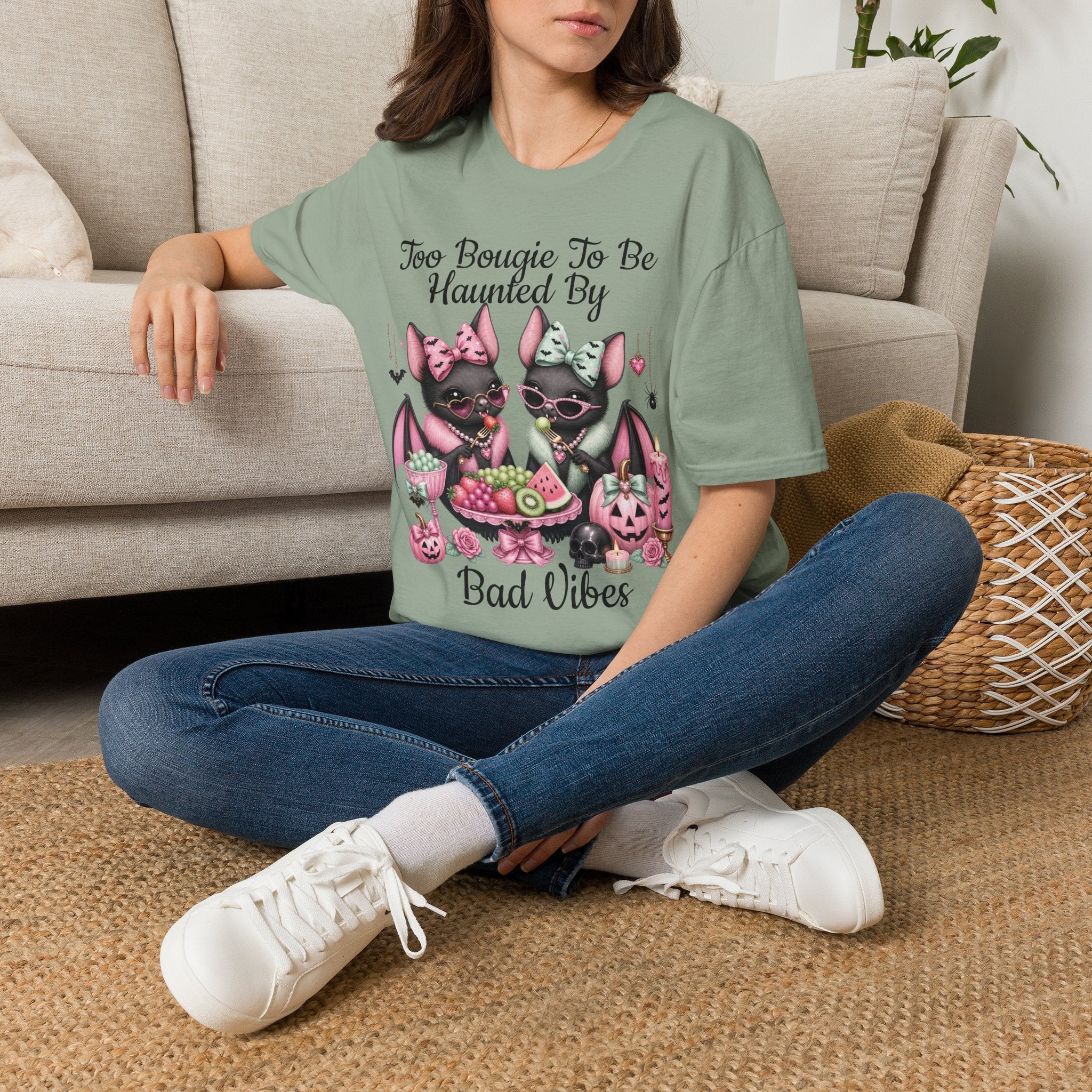 Bat Sisters Graphic Tee — Cute Gothic Kawaii Bats with Bows