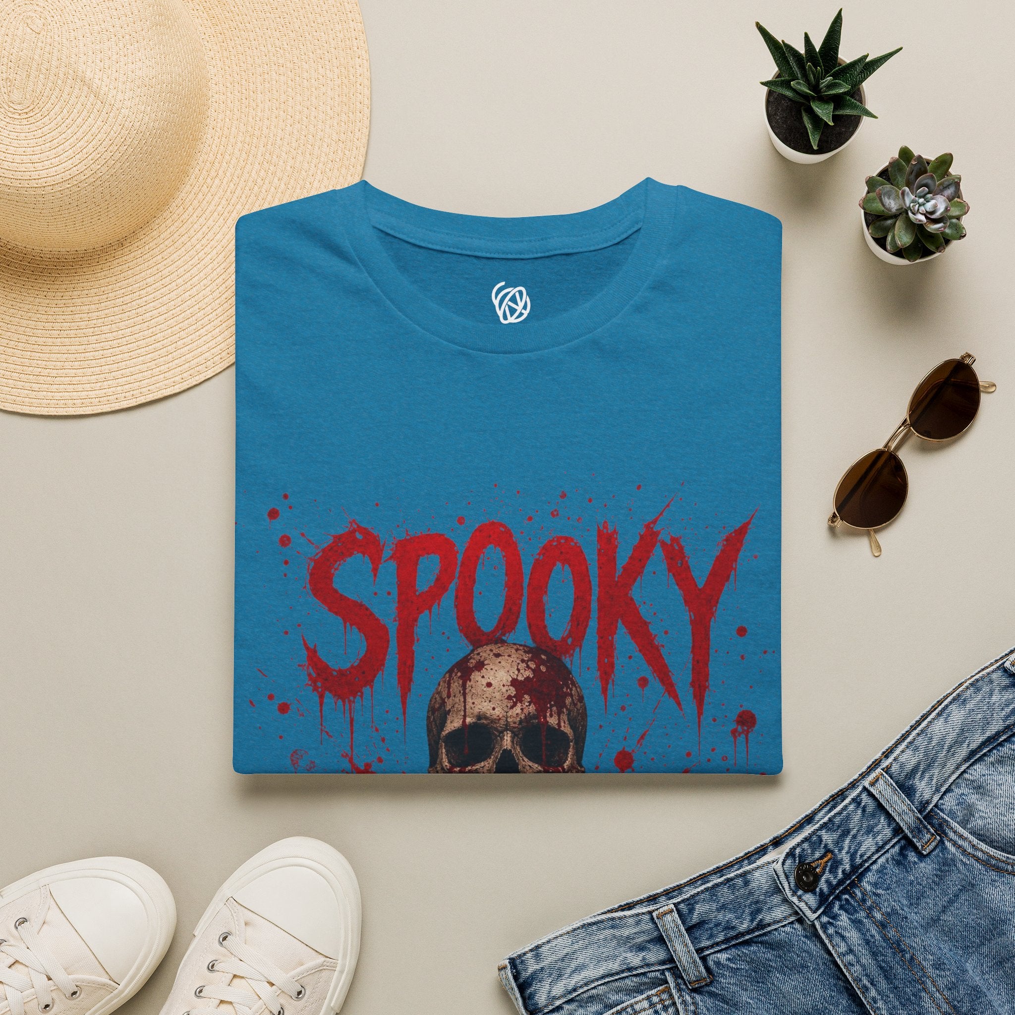 T-Shirt — "Spooky Bitch" Horror Skull Halloween Graphic Tee