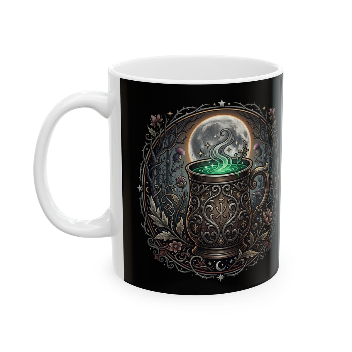 Awaken Your Power Ceramic Mug — Colorful Spiritual Mandala Coffee Cup (11oz & 15oz)