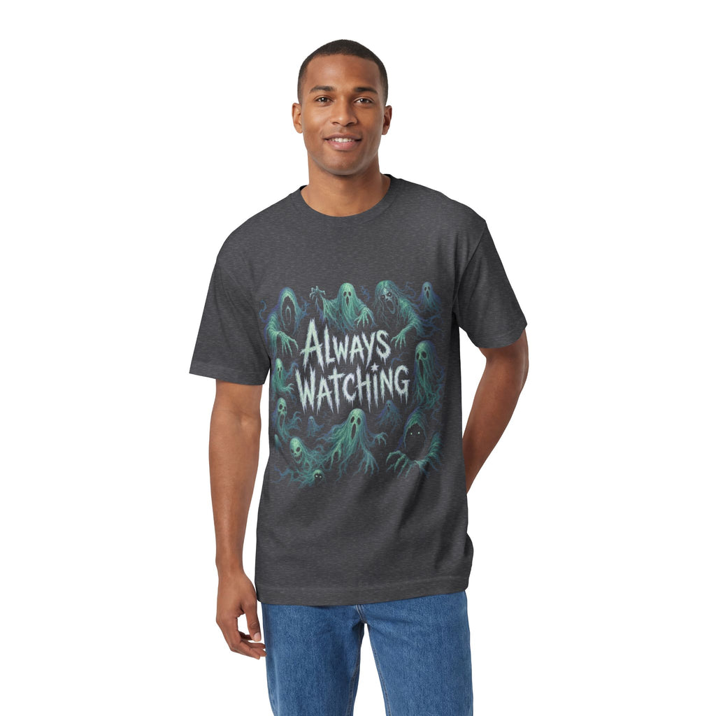 "Always Watching" Ghosts Graphic Tee — Spooky Horror Crewneck