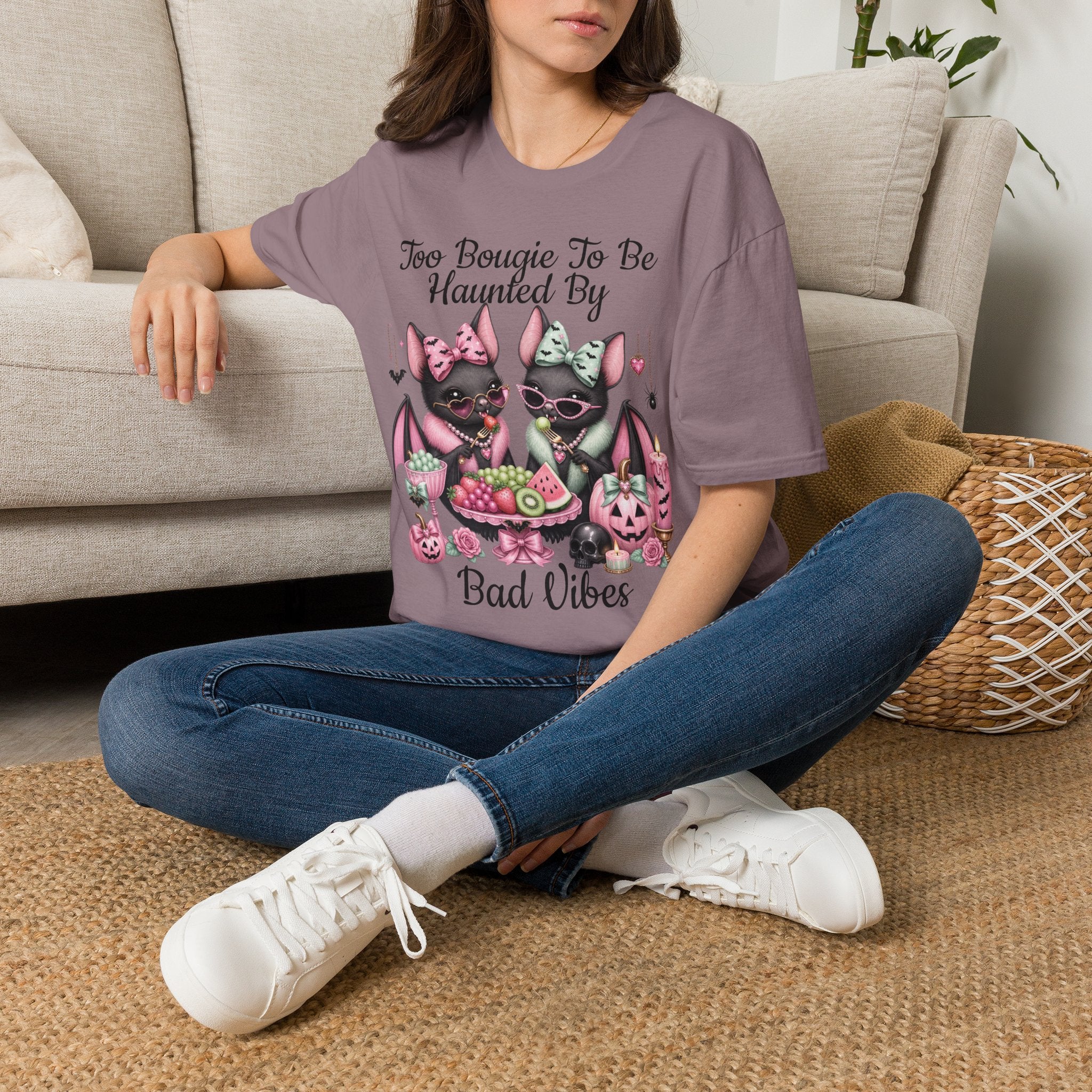 Bat Sisters Graphic Tee — Cute Gothic Kawaii Bats with Bows