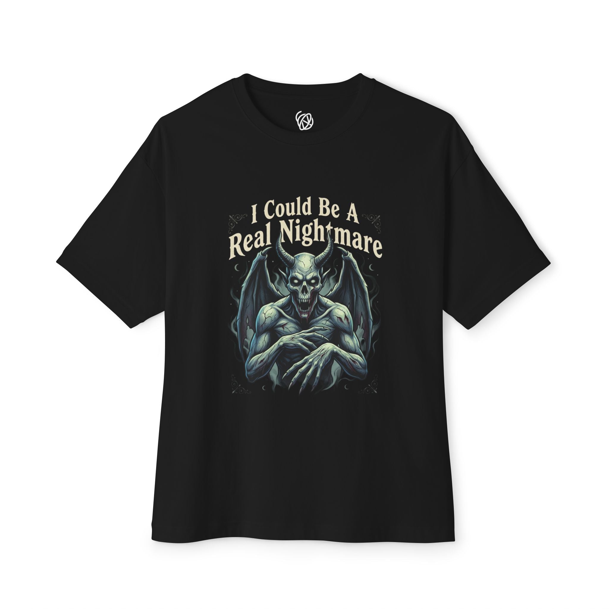 I Could Be A Real Nightmare Tee — Gothic Demon Graphic T‑Shirt