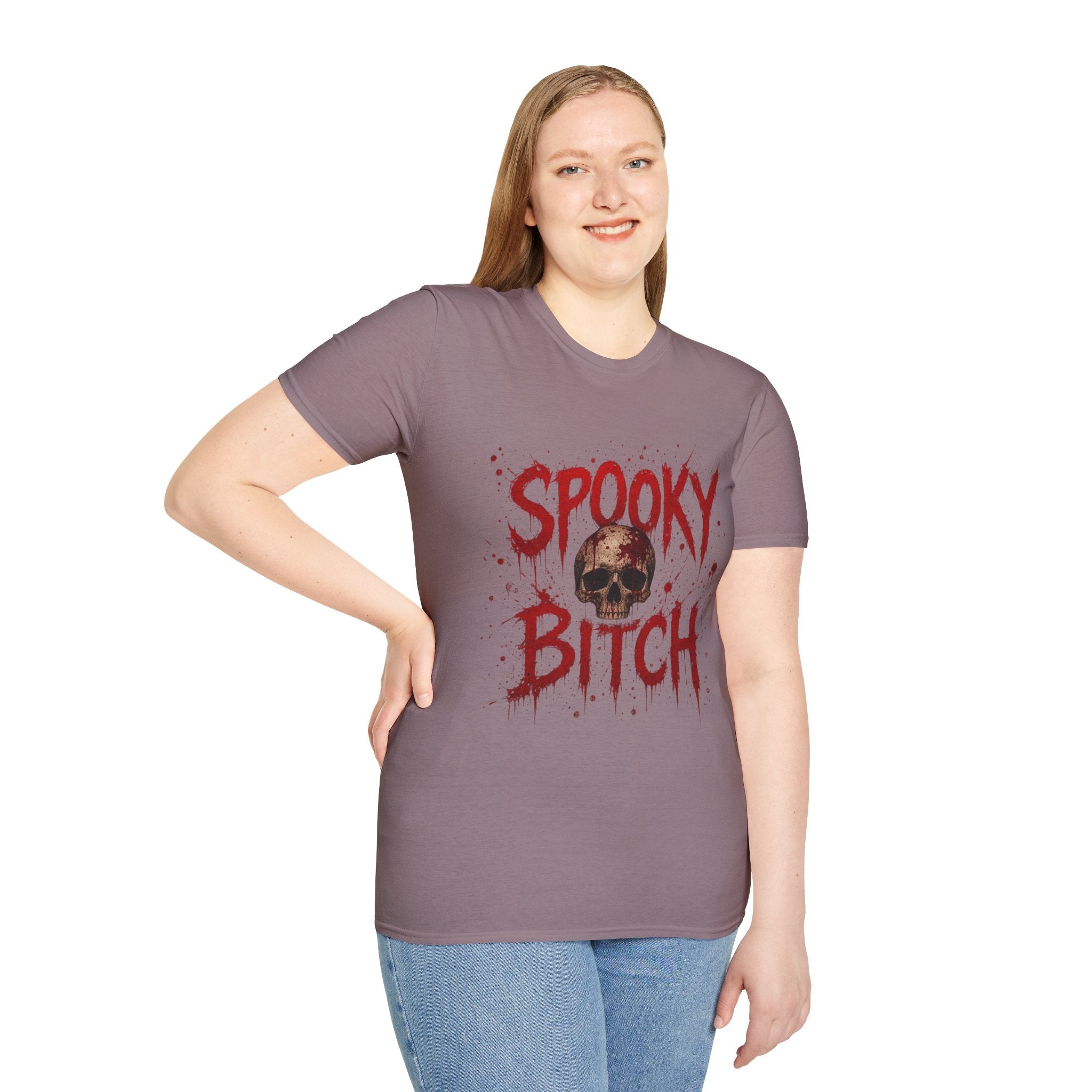 T-Shirt — "Spooky Bitch" Horror Skull Halloween Graphic Tee