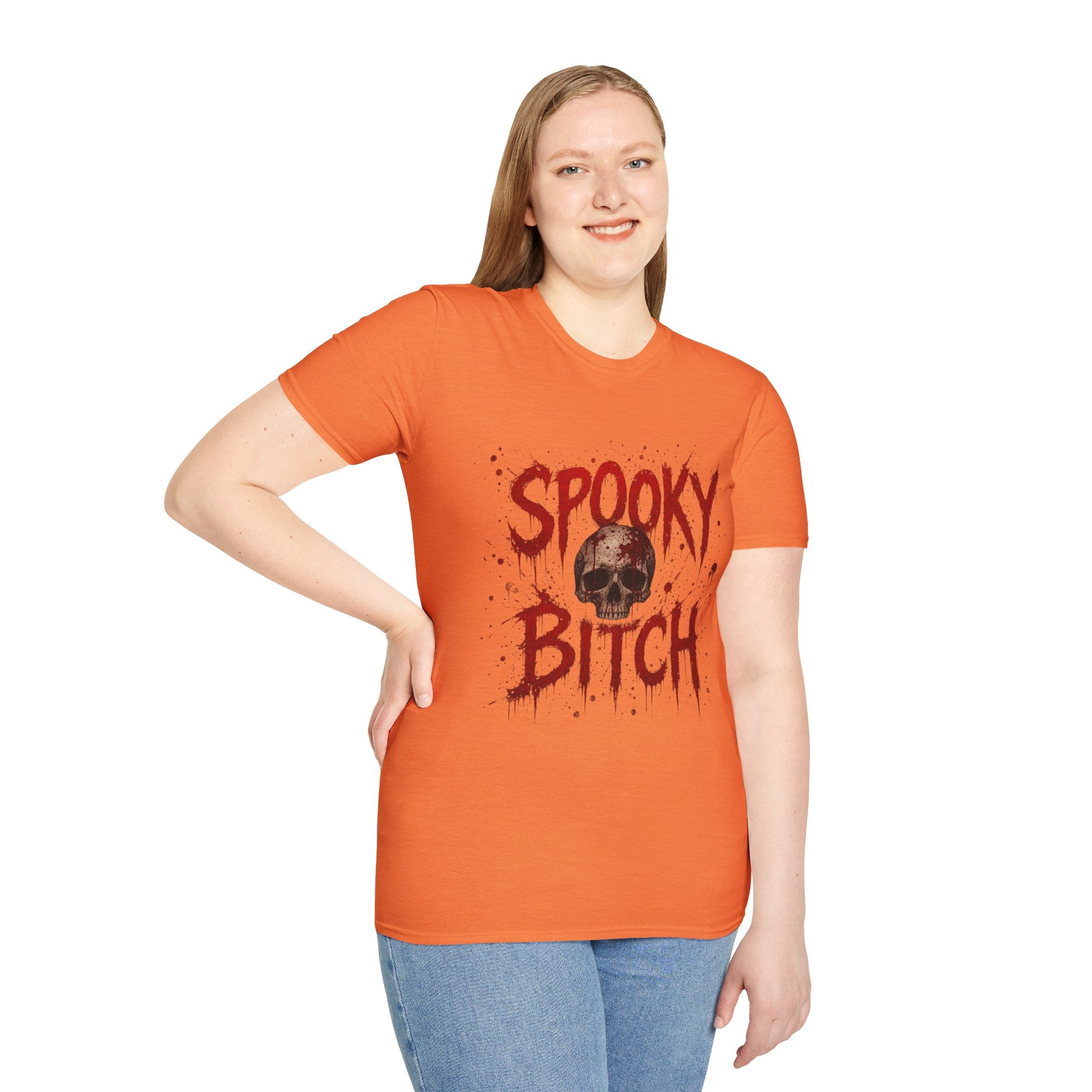 T-Shirt — "Spooky Bitch" Horror Skull Halloween Graphic Tee