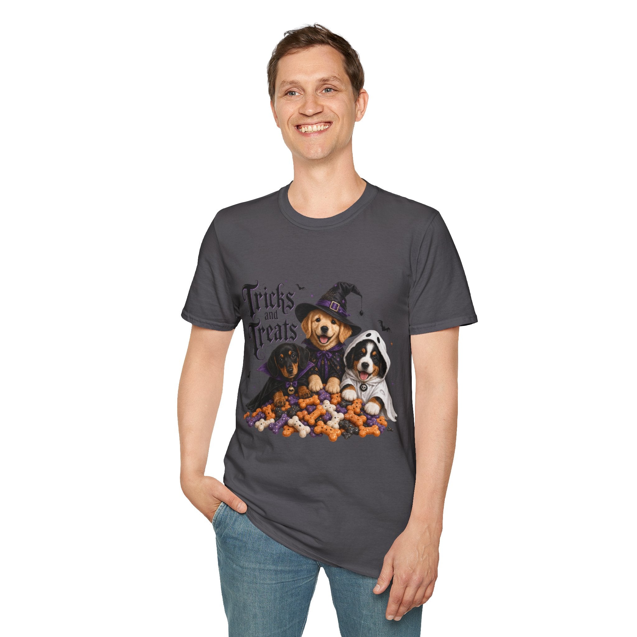 Tricks and Treats Halloween Dog T-Shirt