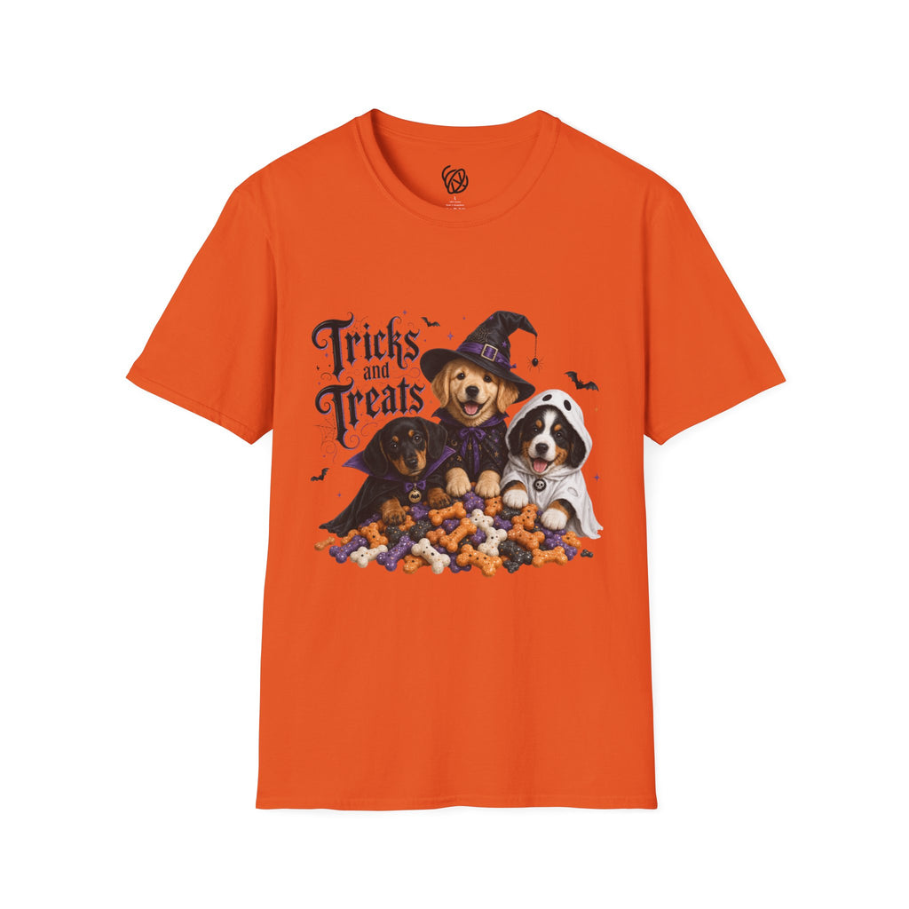 Tricks and Treats Halloween Dog T-Shirt