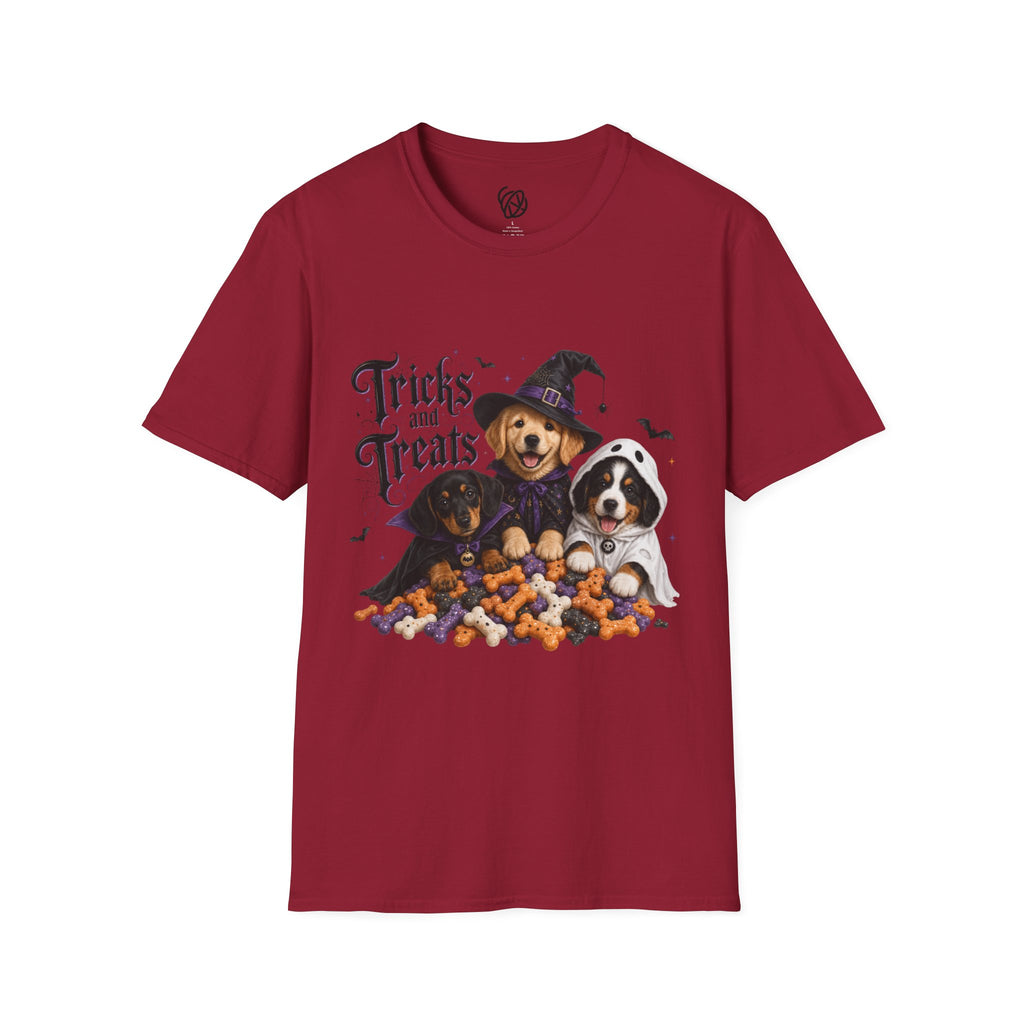 Tricks and Treats Halloween Dog T-Shirt