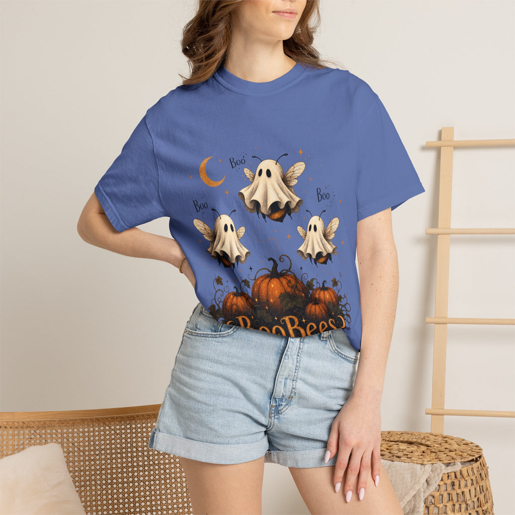 BooBees Halloween T-Shirt — Cute Ghost Bees & Pumpkins Graphic Tee