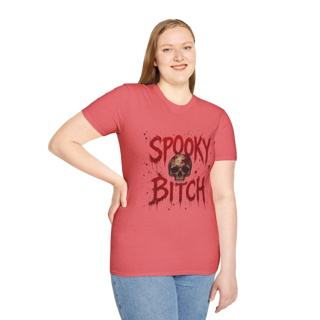 T-Shirt — "Spooky Bitch" Horror Skull Halloween Graphic Tee