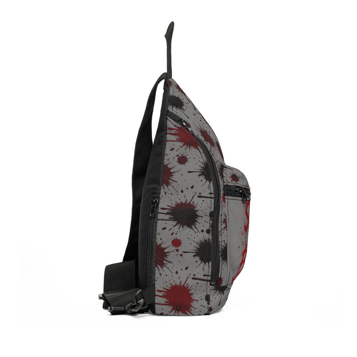 Spooky Bitch Sling Bag — Halloween Skull & Blood Splatter Crossbody Bag