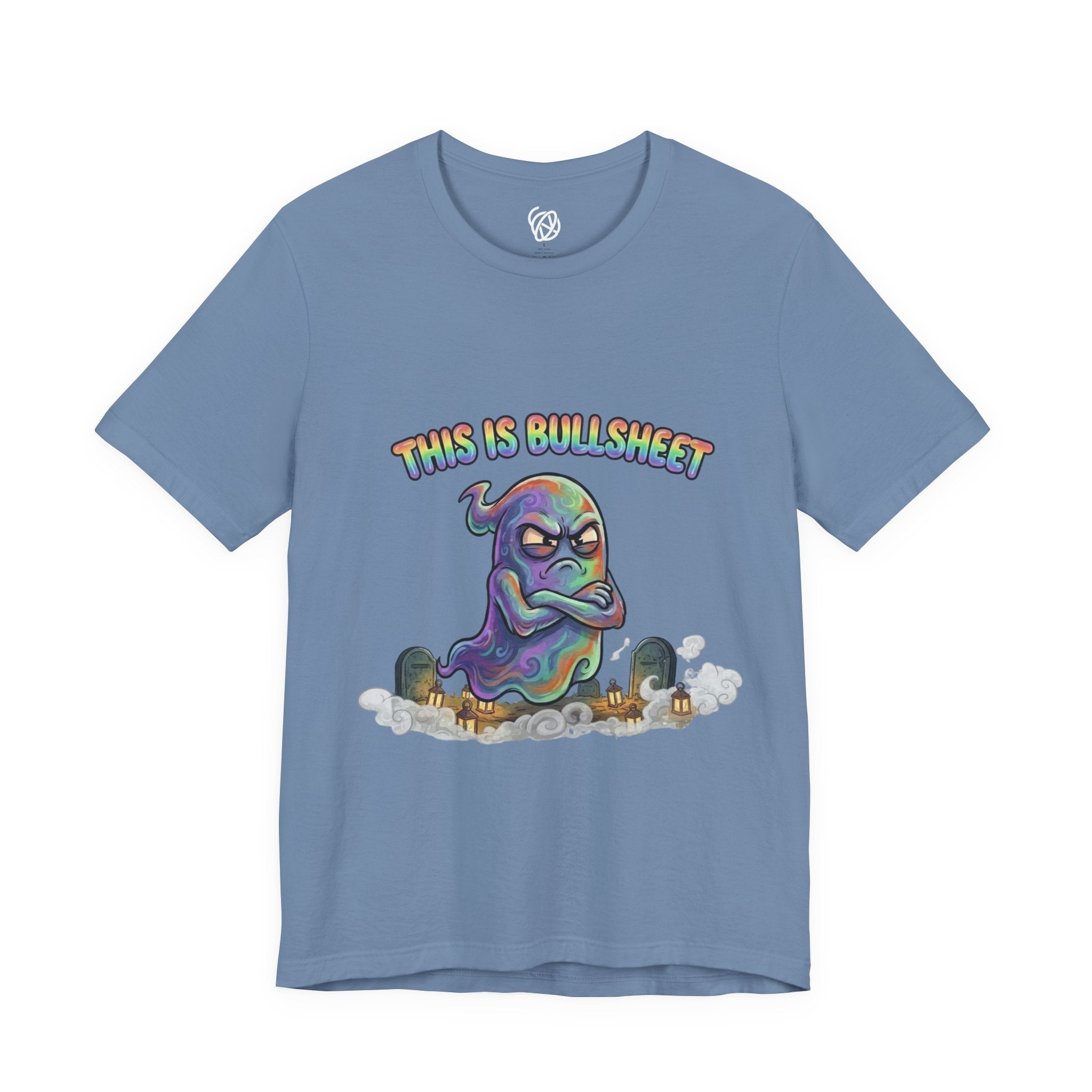 "This Is Bullsheet" Ghost T-Shirt — Funny Halloween Humor Graphic Tee
