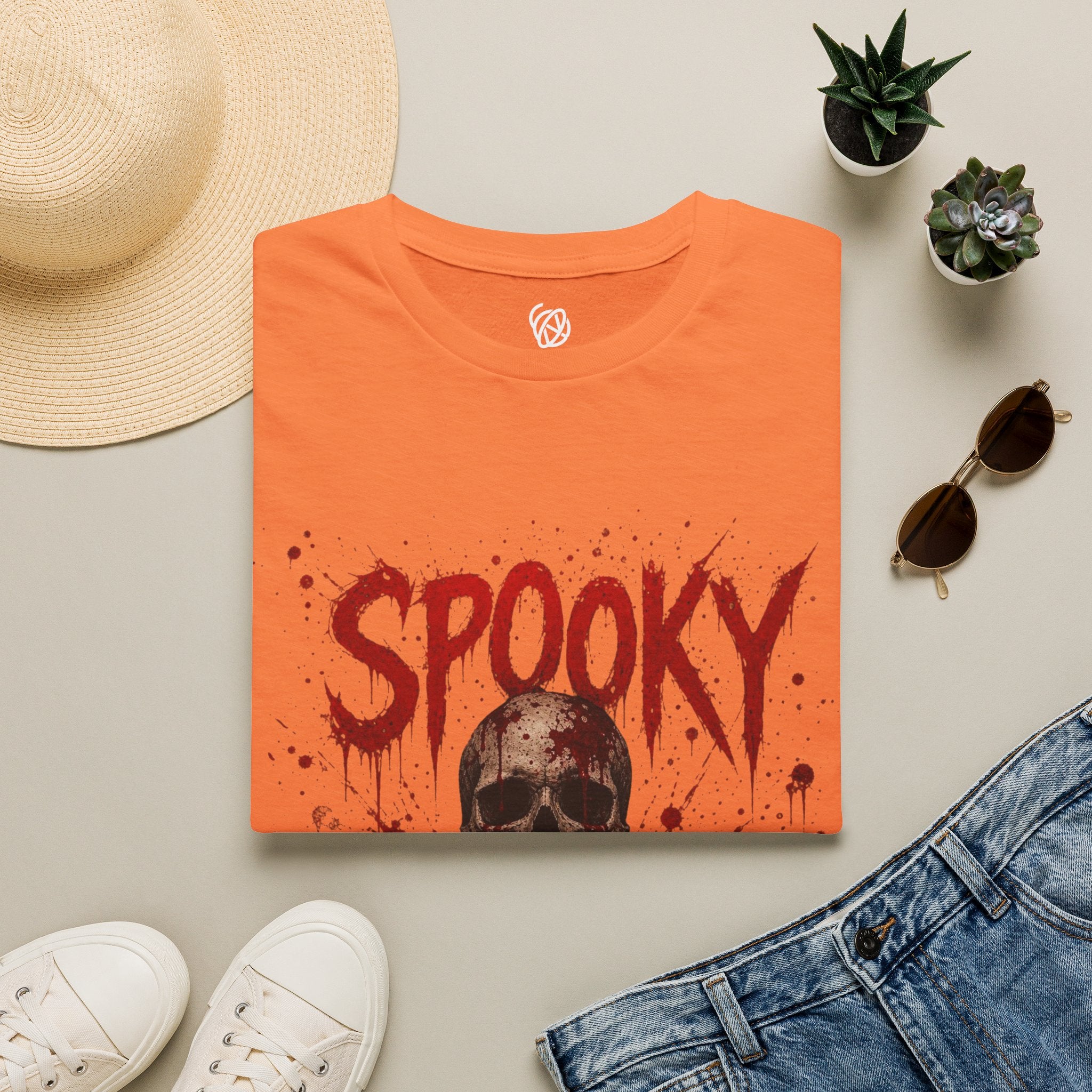 T-Shirt — "Spooky Bitch" Horror Skull Halloween Graphic Tee