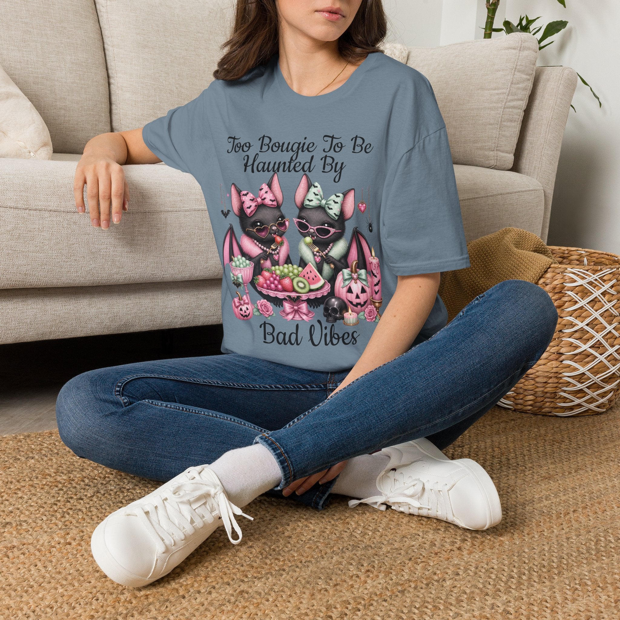 Bat Sisters Graphic Tee — Cute Gothic Kawaii Bats with Bows