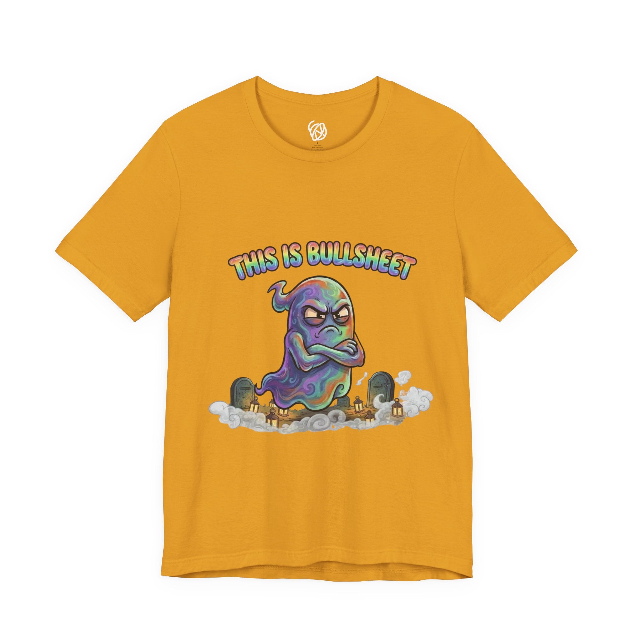 "This Is Bullsheet" Ghost T-Shirt — Funny Halloween Humor Graphic Tee