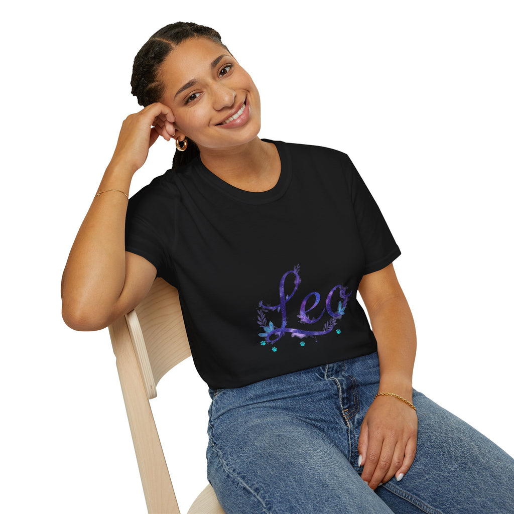 Leo Zodiac T-Shirt — Purple Constellation Astrology Tee