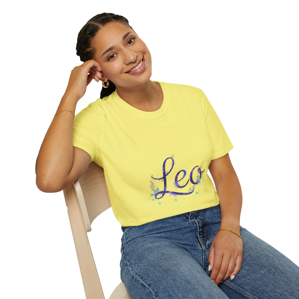 Leo Zodiac T-Shirt — Purple Constellation Astrology Tee
