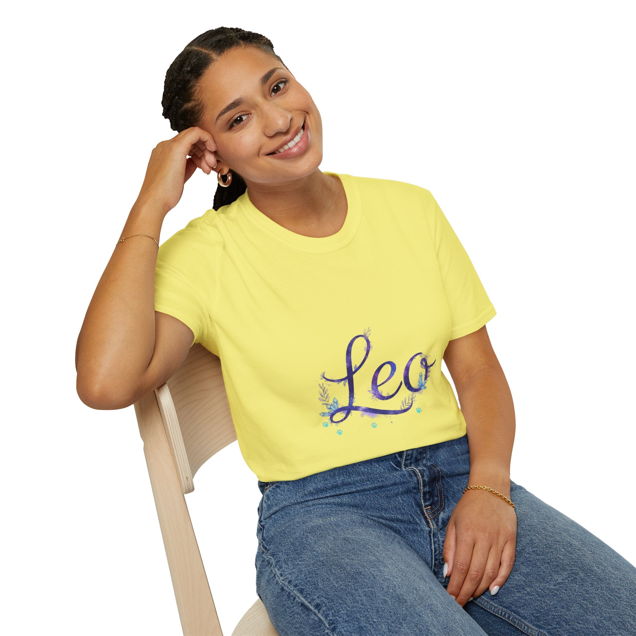 Leo Zodiac T-Shirt — Purple Constellation Astrology Tee