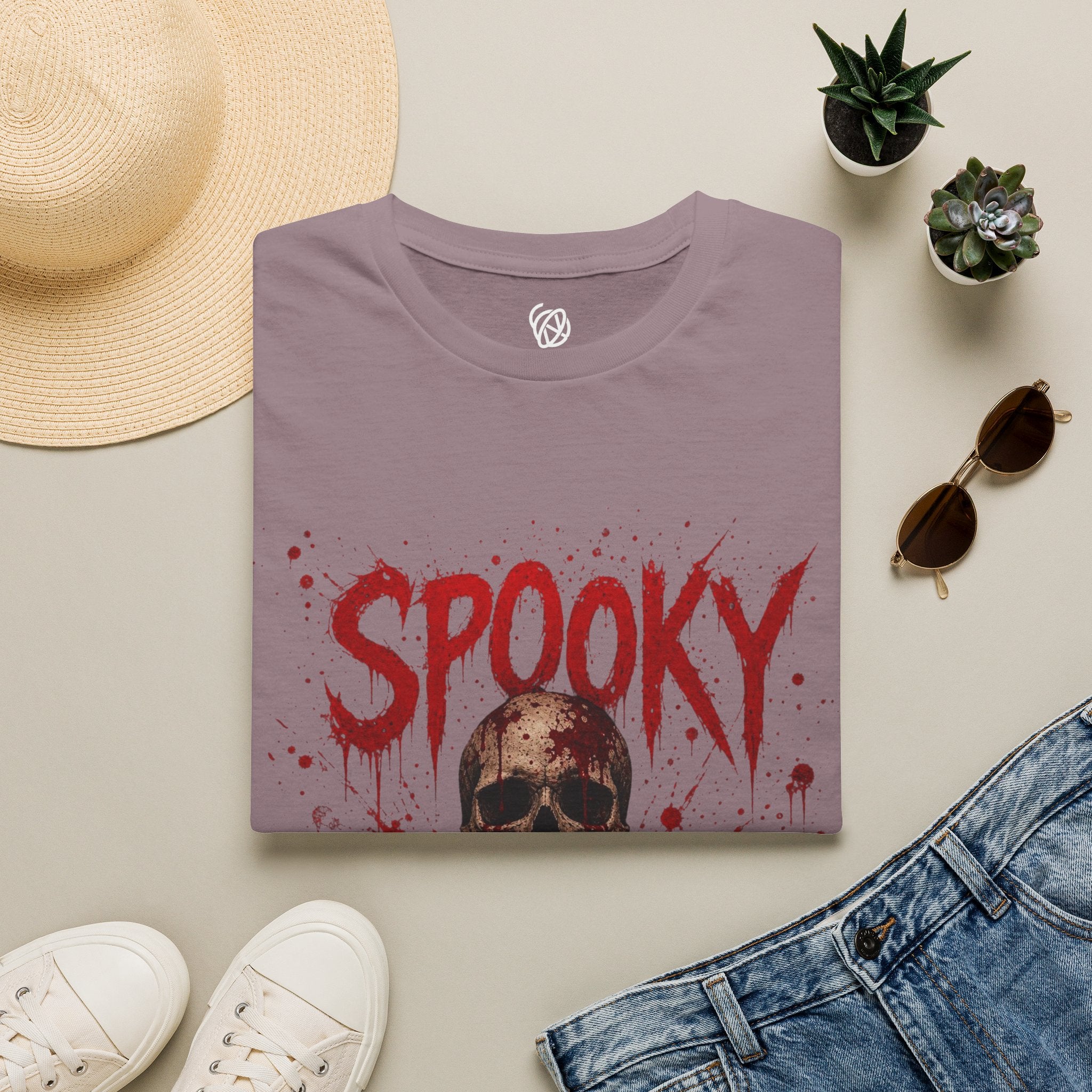 T-Shirt — "Spooky Bitch" Horror Skull Halloween Graphic Tee