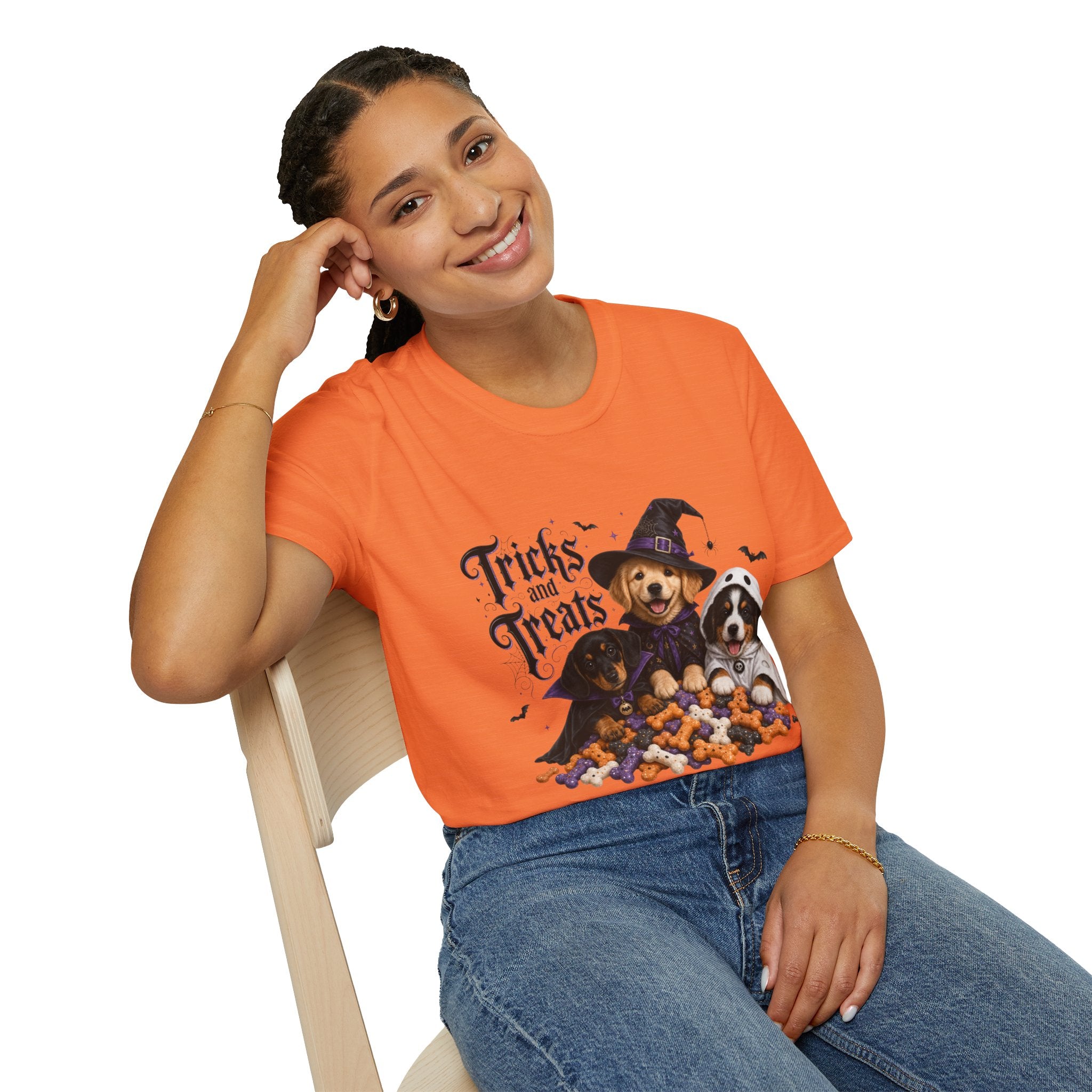 Tricks and Treats Halloween Dog T-Shirt