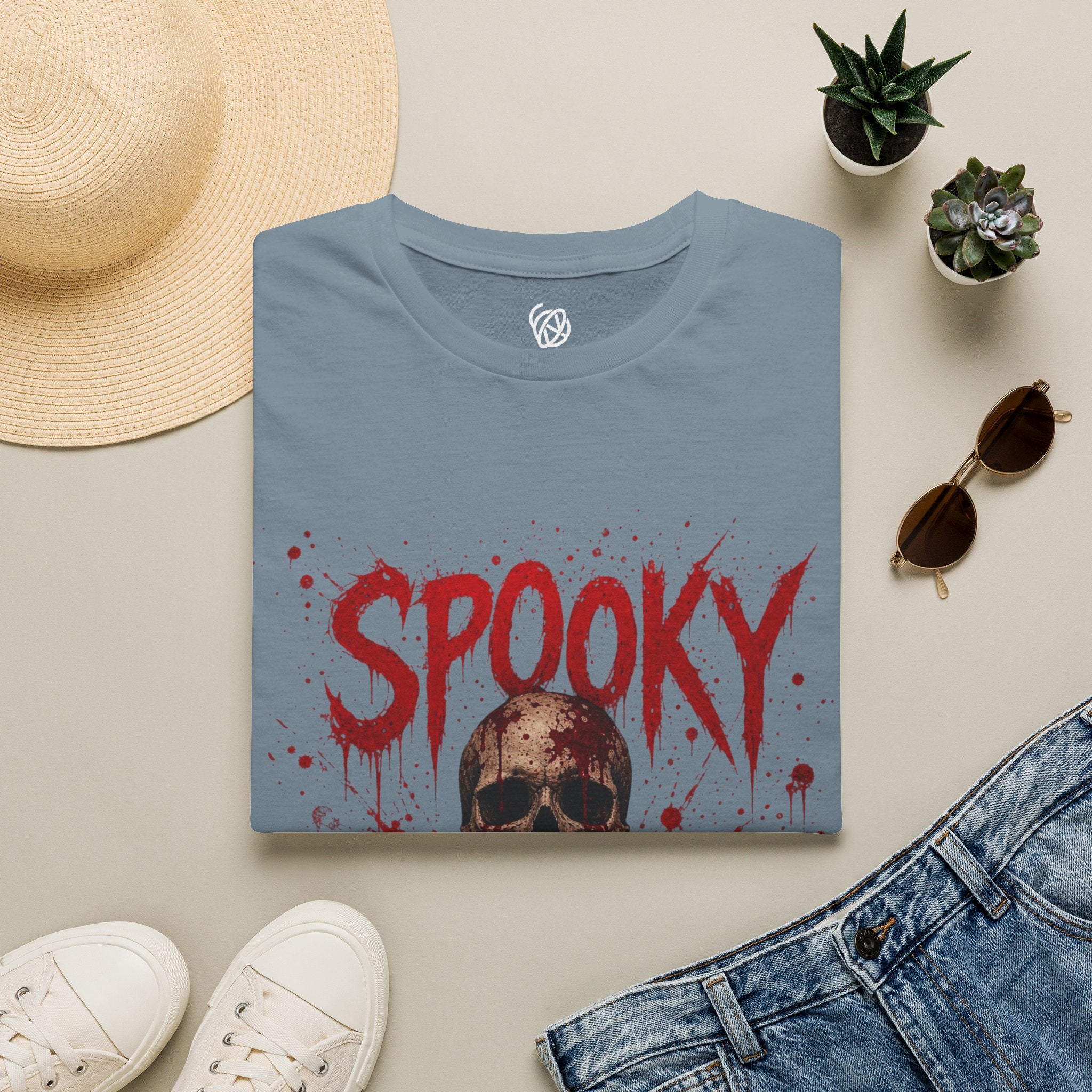 T-Shirt — "Spooky Bitch" Horror Skull Halloween Graphic Tee