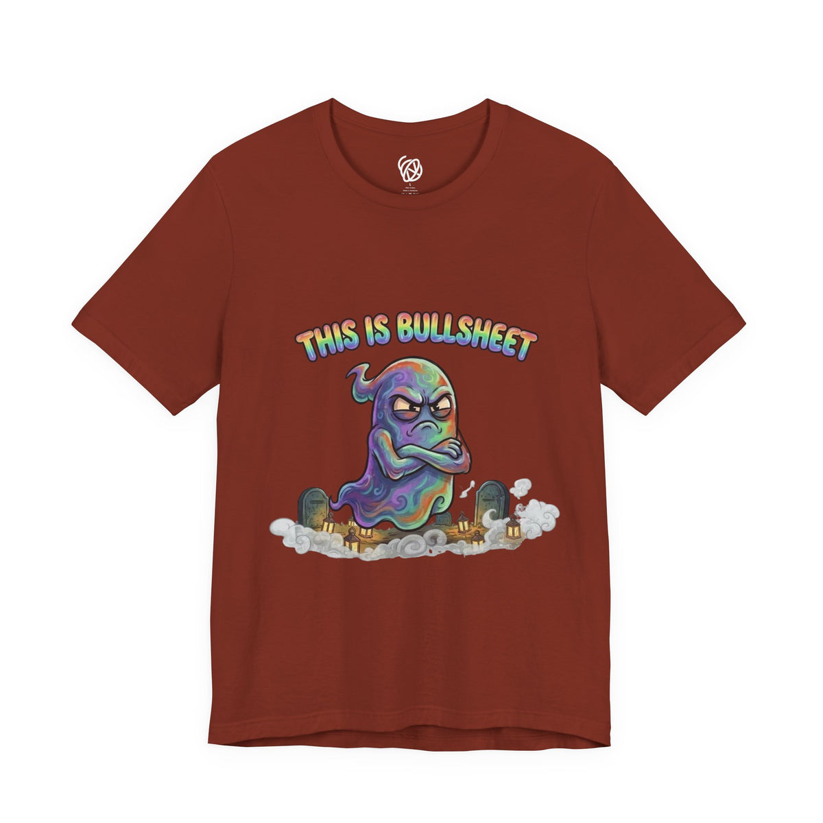 "This Is Bullsheet" Ghost T-Shirt — Funny Halloween Humor Graphic Tee
