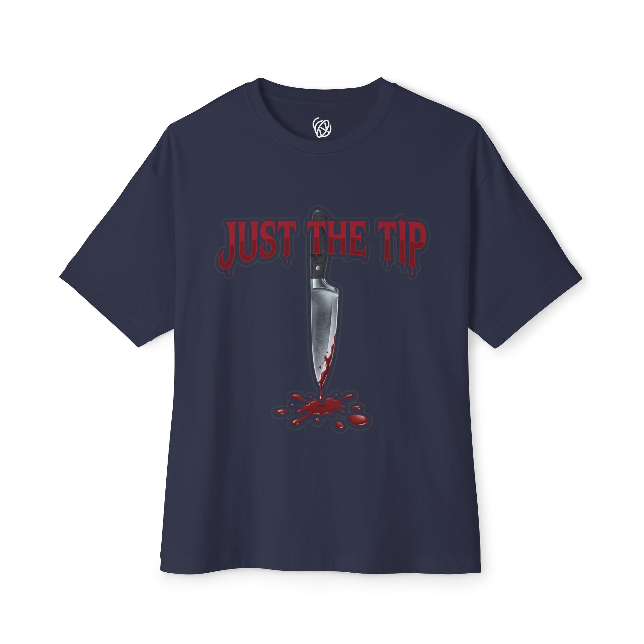 Just the Tip Knife Tee — Horror Graphic Oversized T‑Shirt