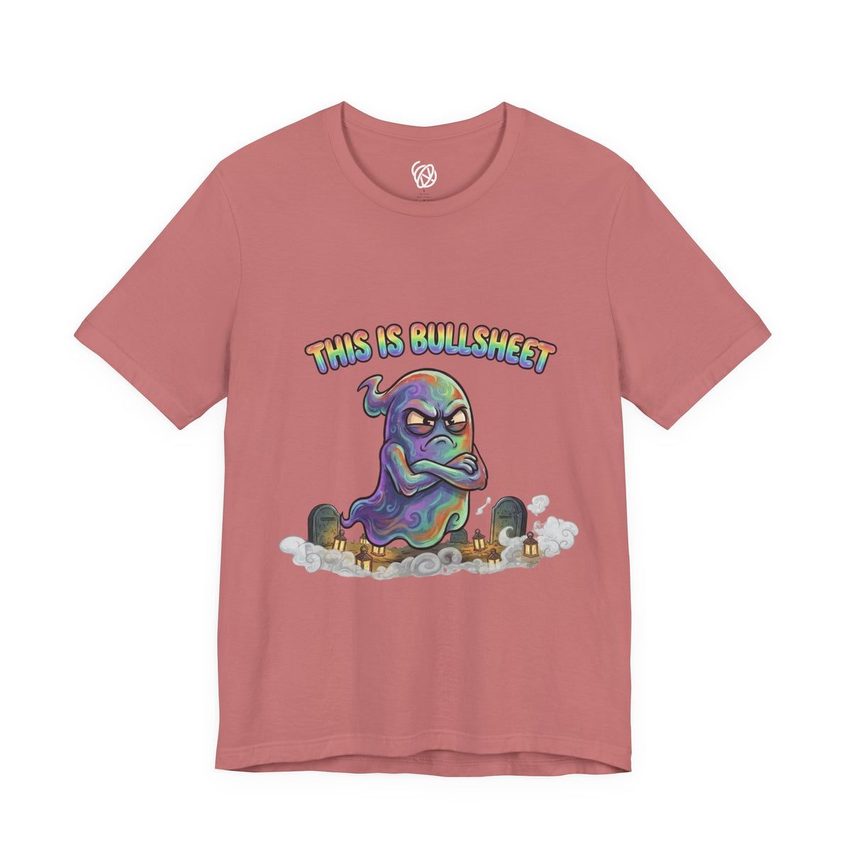 "This Is Bullsheet" Ghost T-Shirt — Funny Halloween Humor Graphic Tee