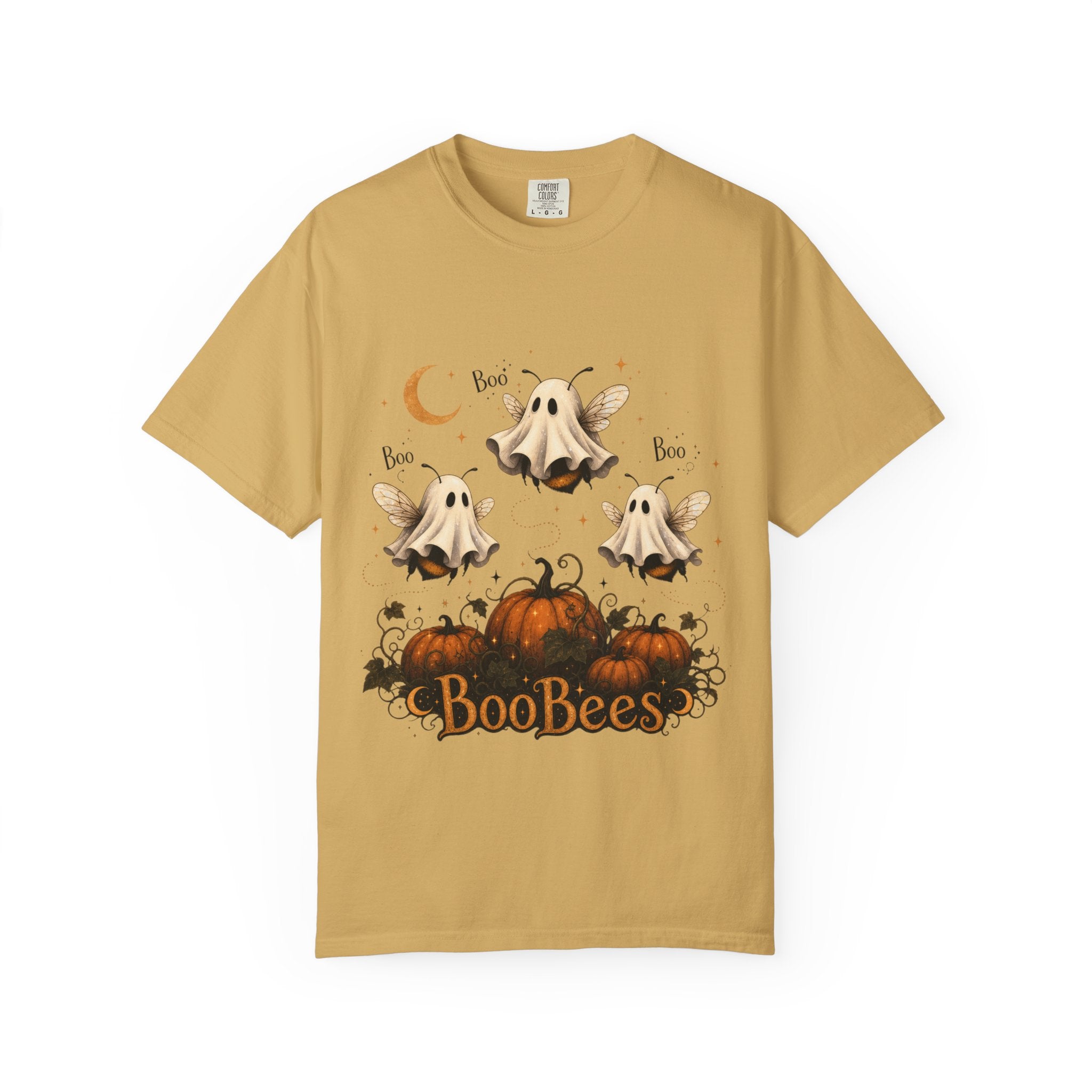 BooBees Halloween T-Shirt — Cute Ghost Bees & Pumpkins Graphic Tee