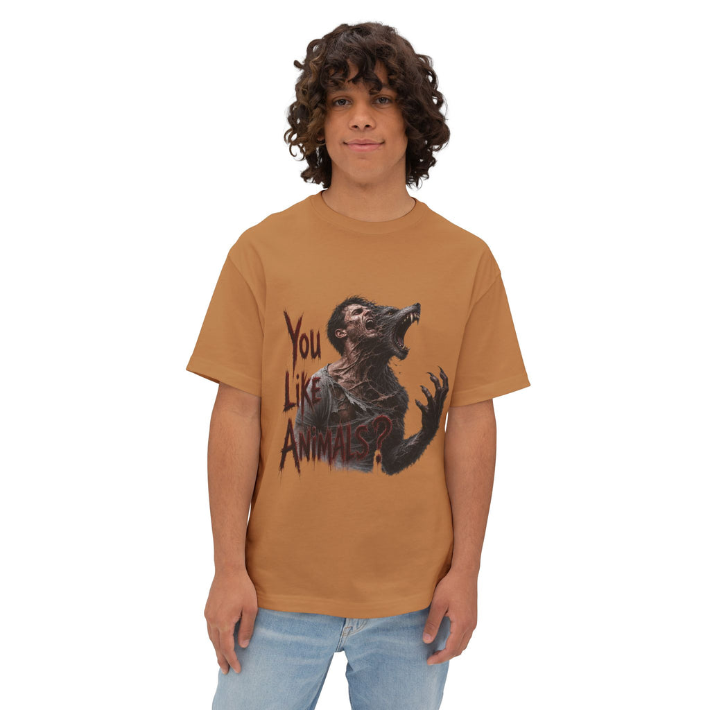 Werewolf Graphic Tee – "You Like Animals" Horror Shirt