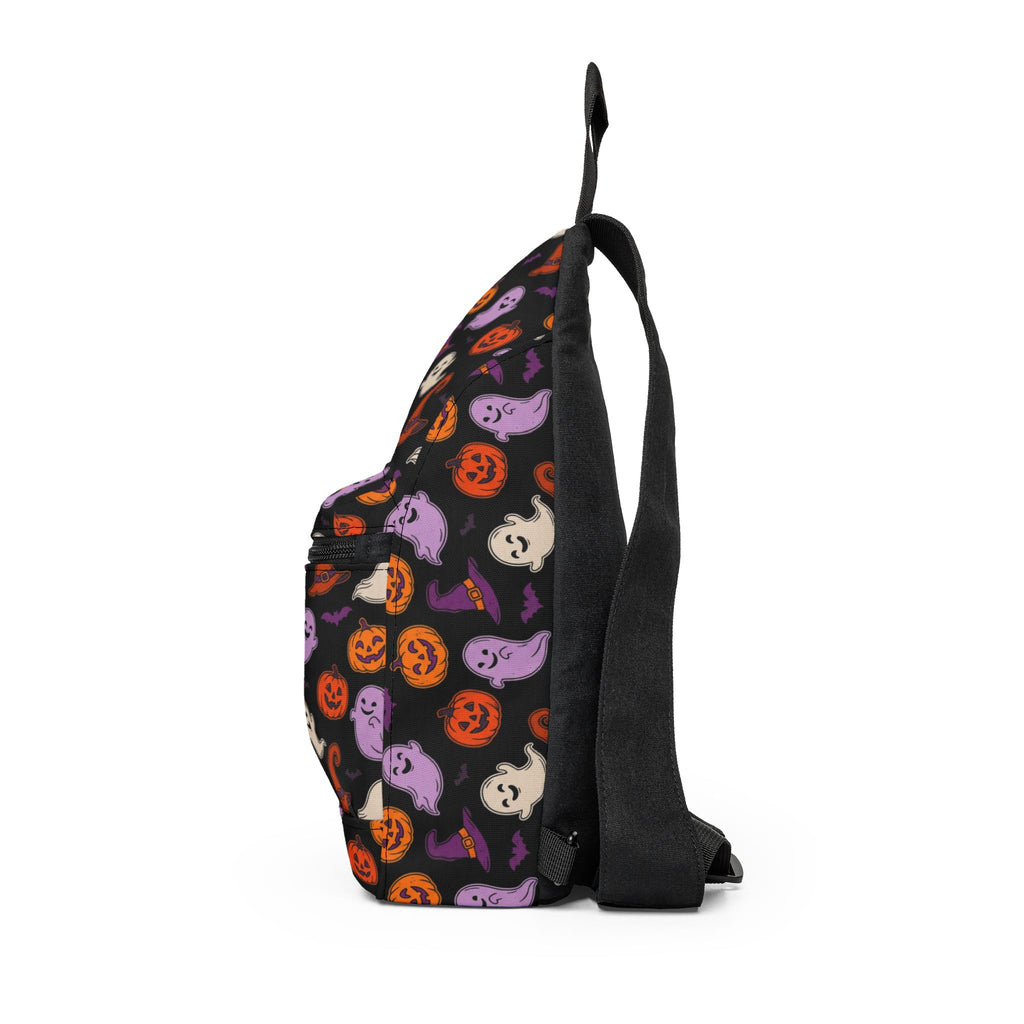 Halloween Ghost & Jack-O'-Lantern Sling Bag — Cute Spooky Crossbody Bag