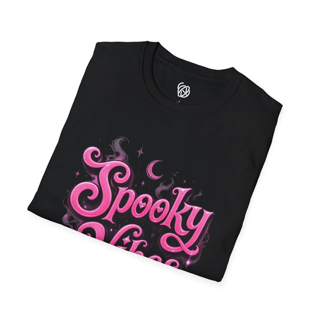 Spooky Vibes T-Shirt — Pink Retro Halloween Graphic Tee