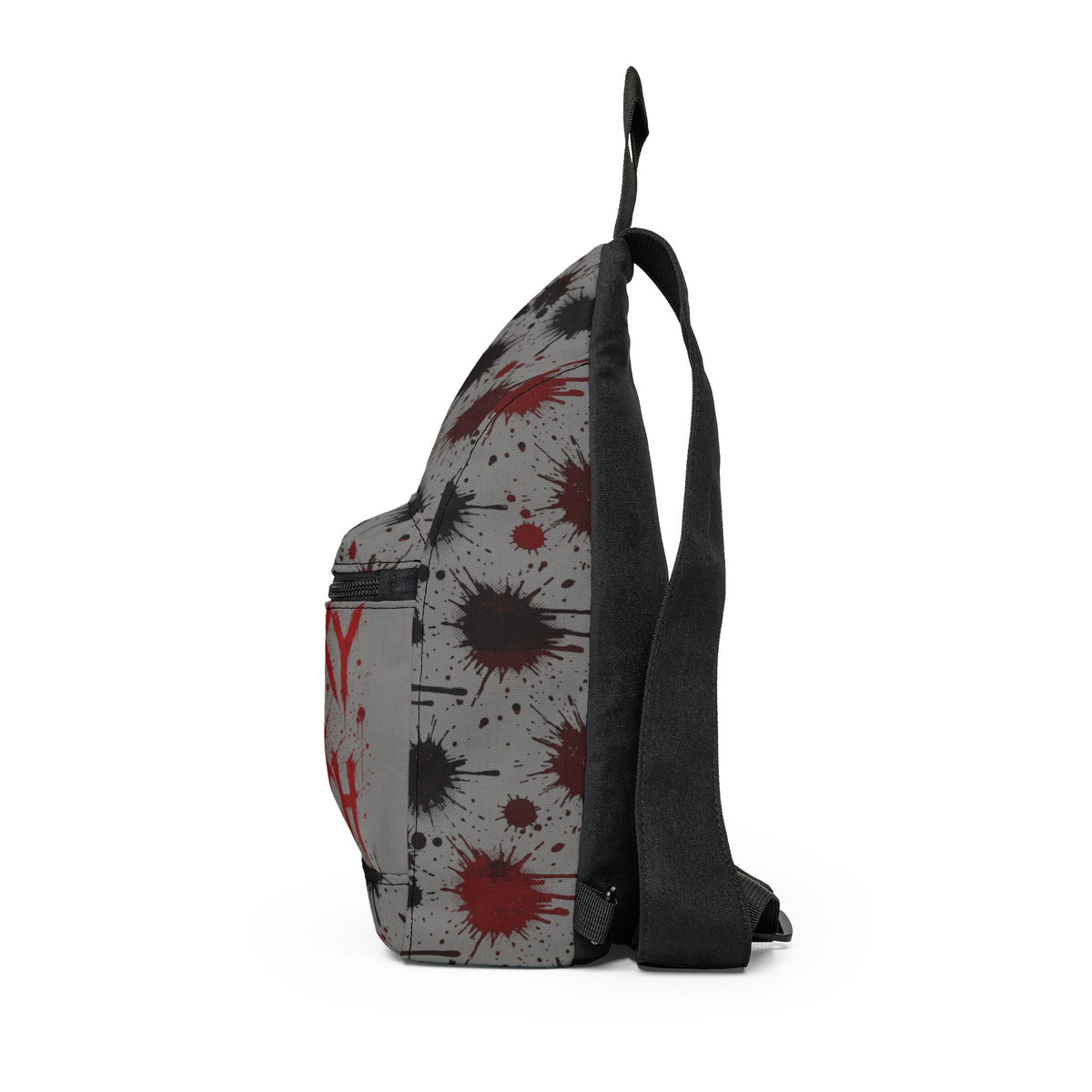 Spooky Bitch Sling Bag — Halloween Skull & Blood Splatter Crossbody Bag