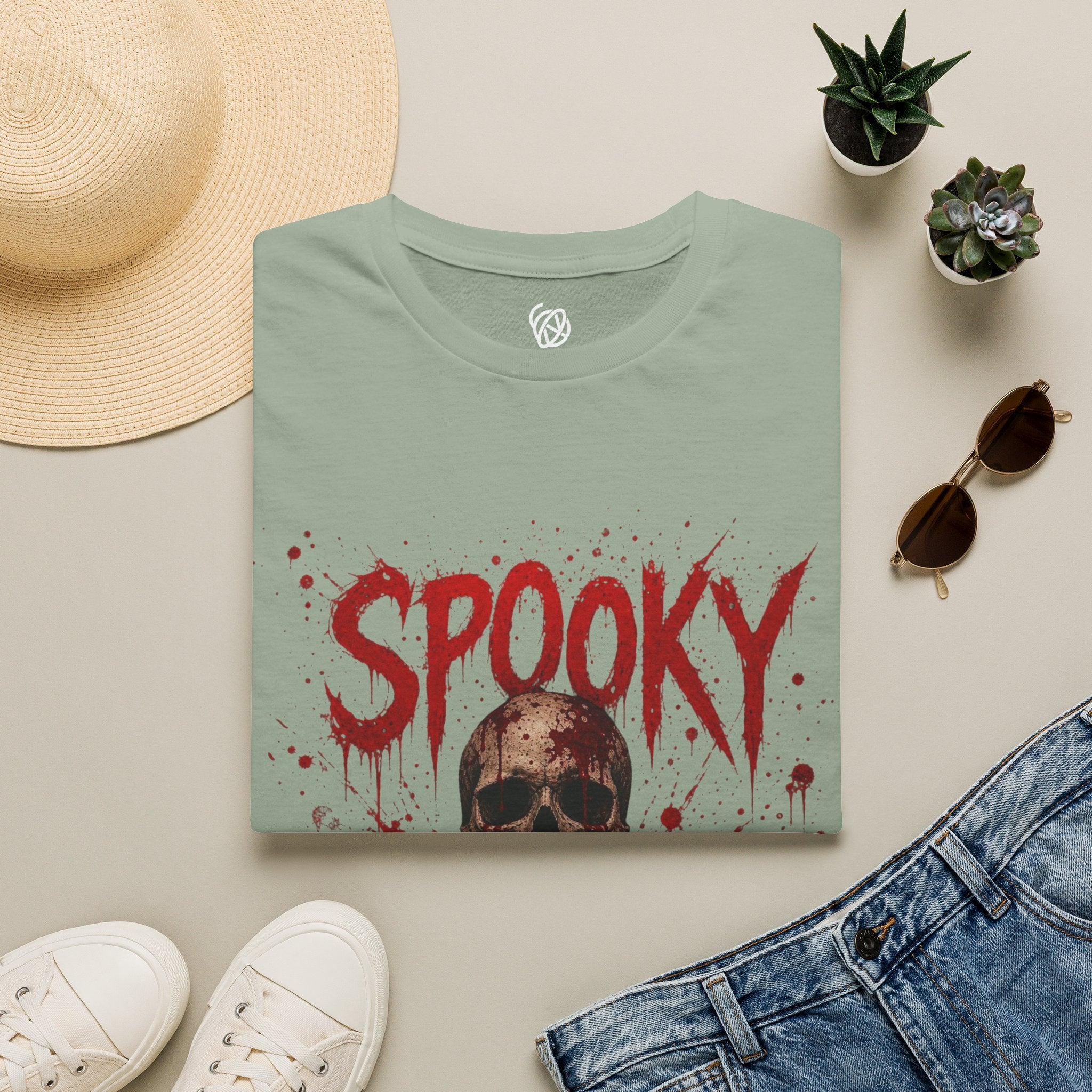 T-Shirt — "Spooky Bitch" Horror Skull Halloween Graphic Tee