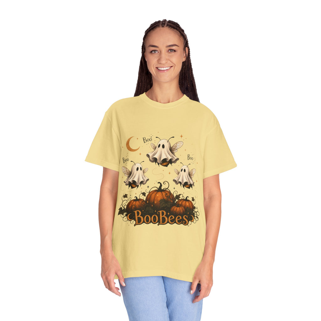 BooBees Halloween T-Shirt — Cute Ghost Bees & Pumpkins Graphic Tee
